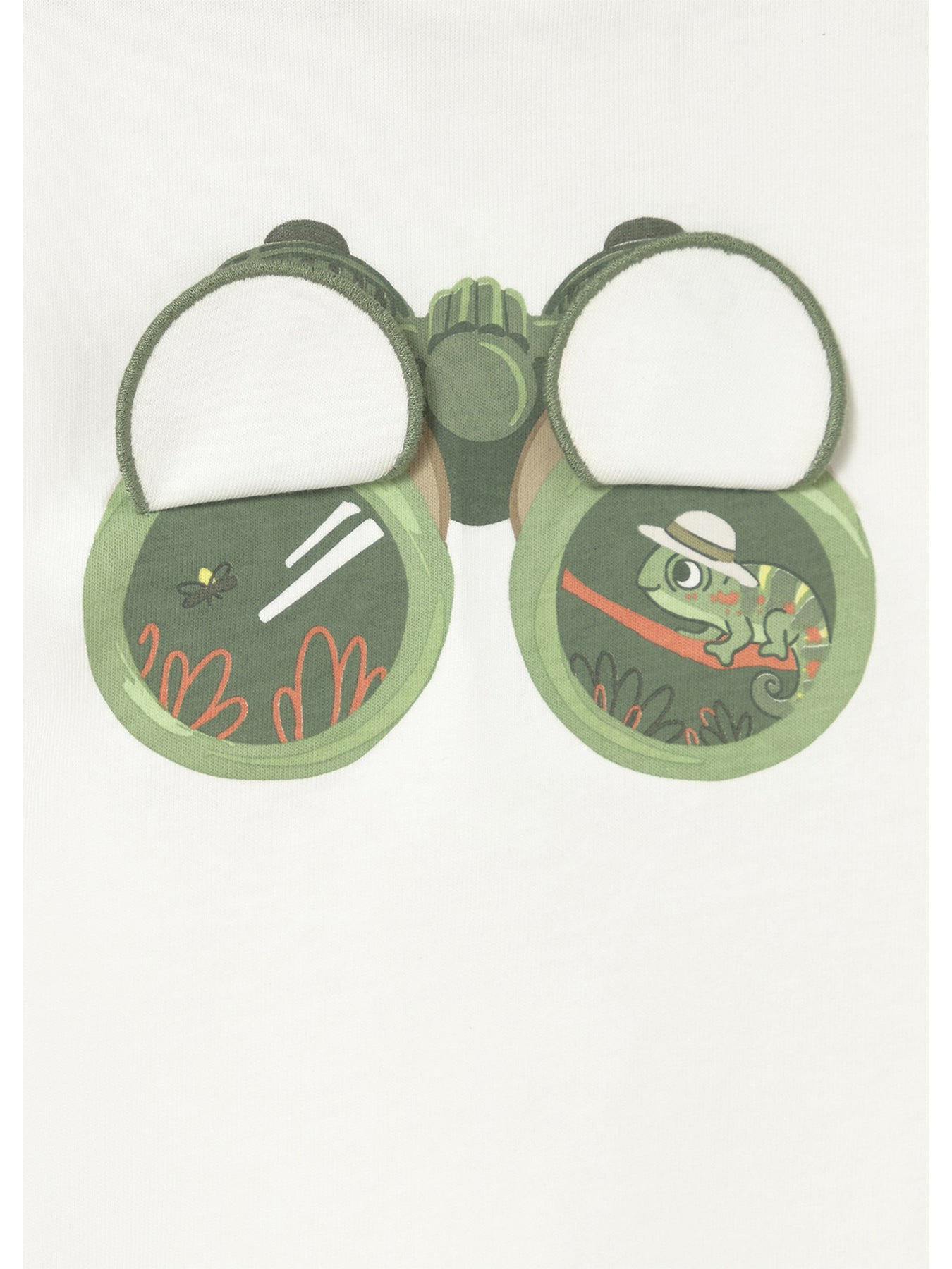 Baby Binocular Long Sleeve T-Shirt Cream