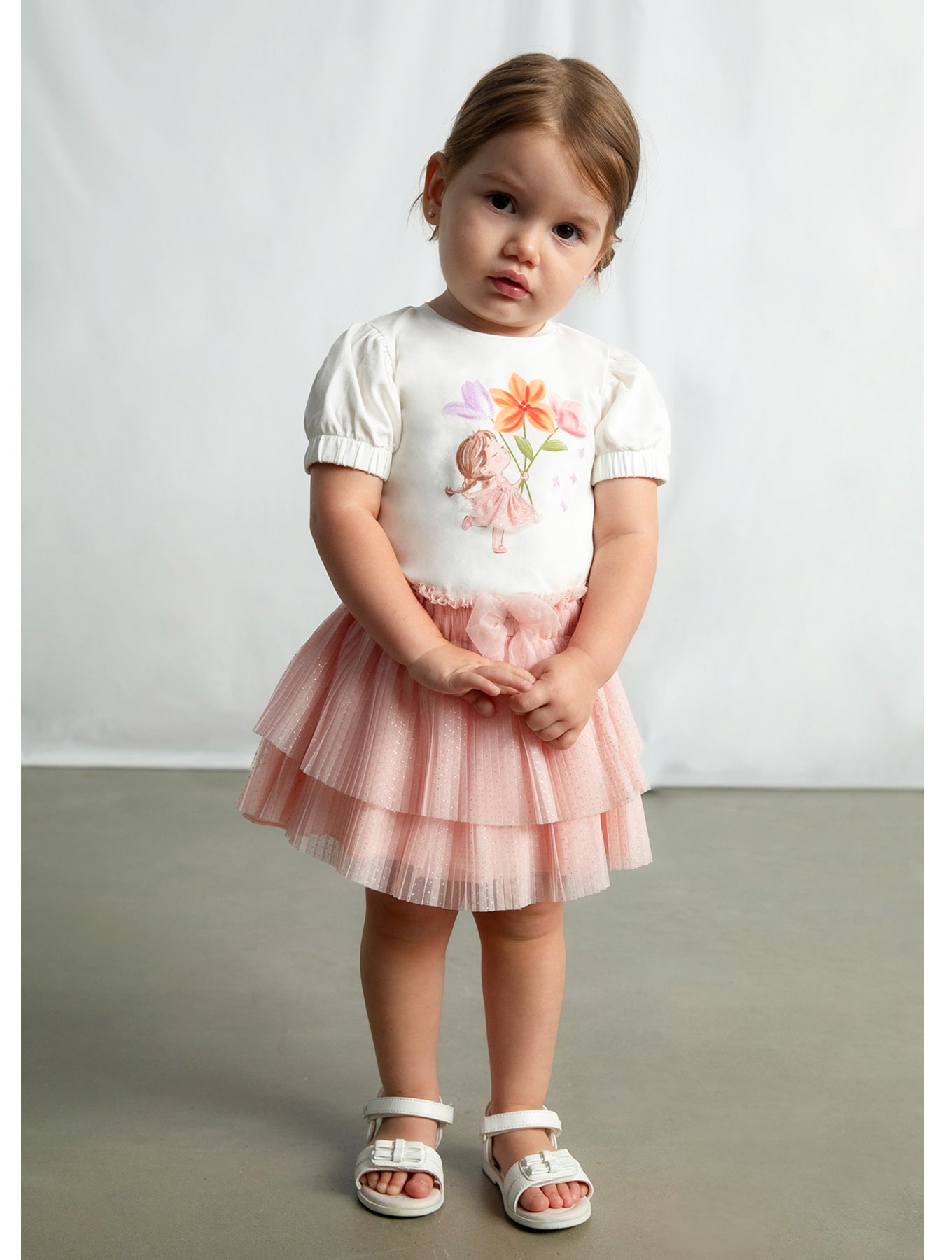 Baby Flower Short Sleeve T-Shirt White