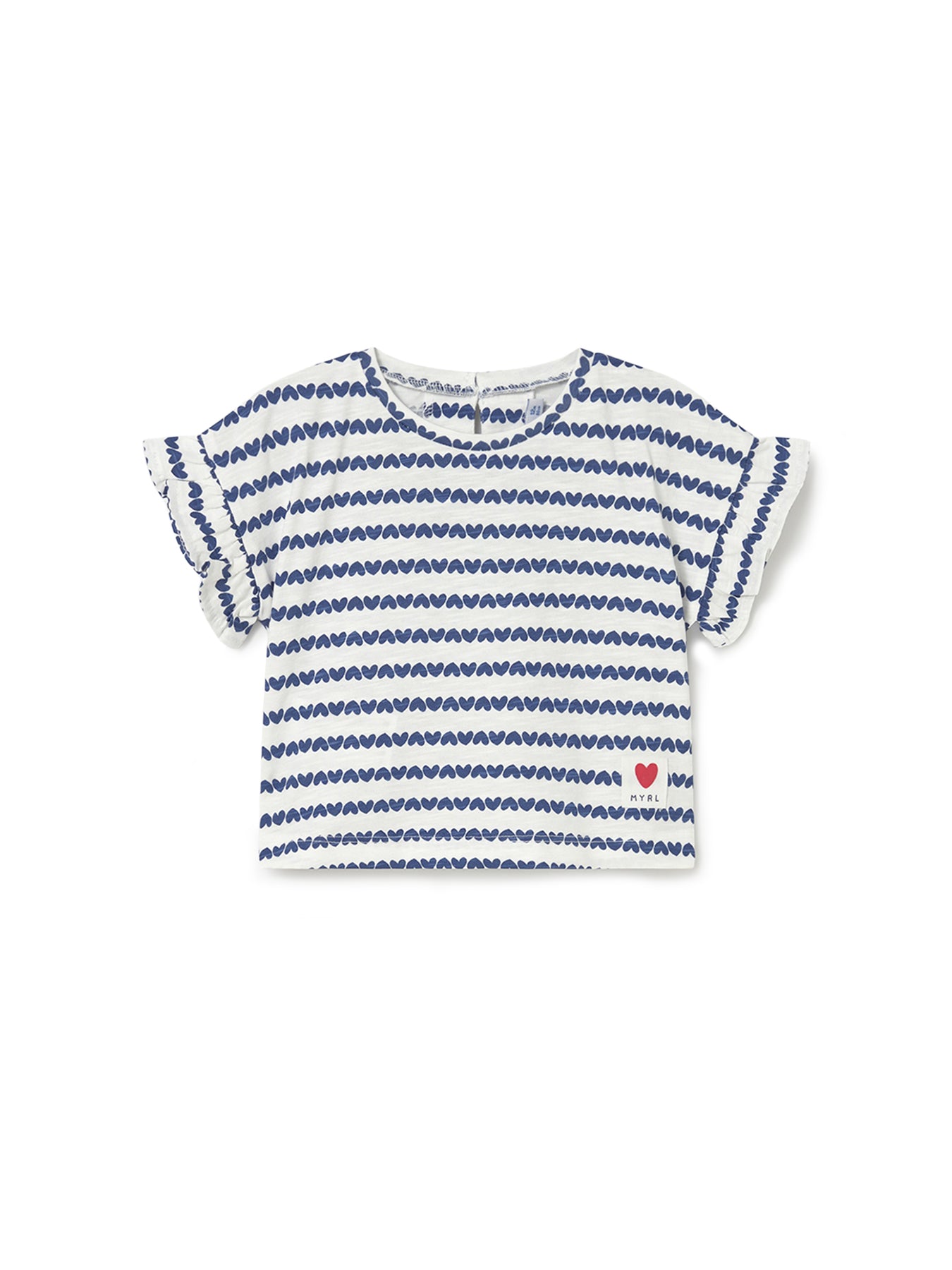 Baby Striped Short Sleeve T-Shirt White