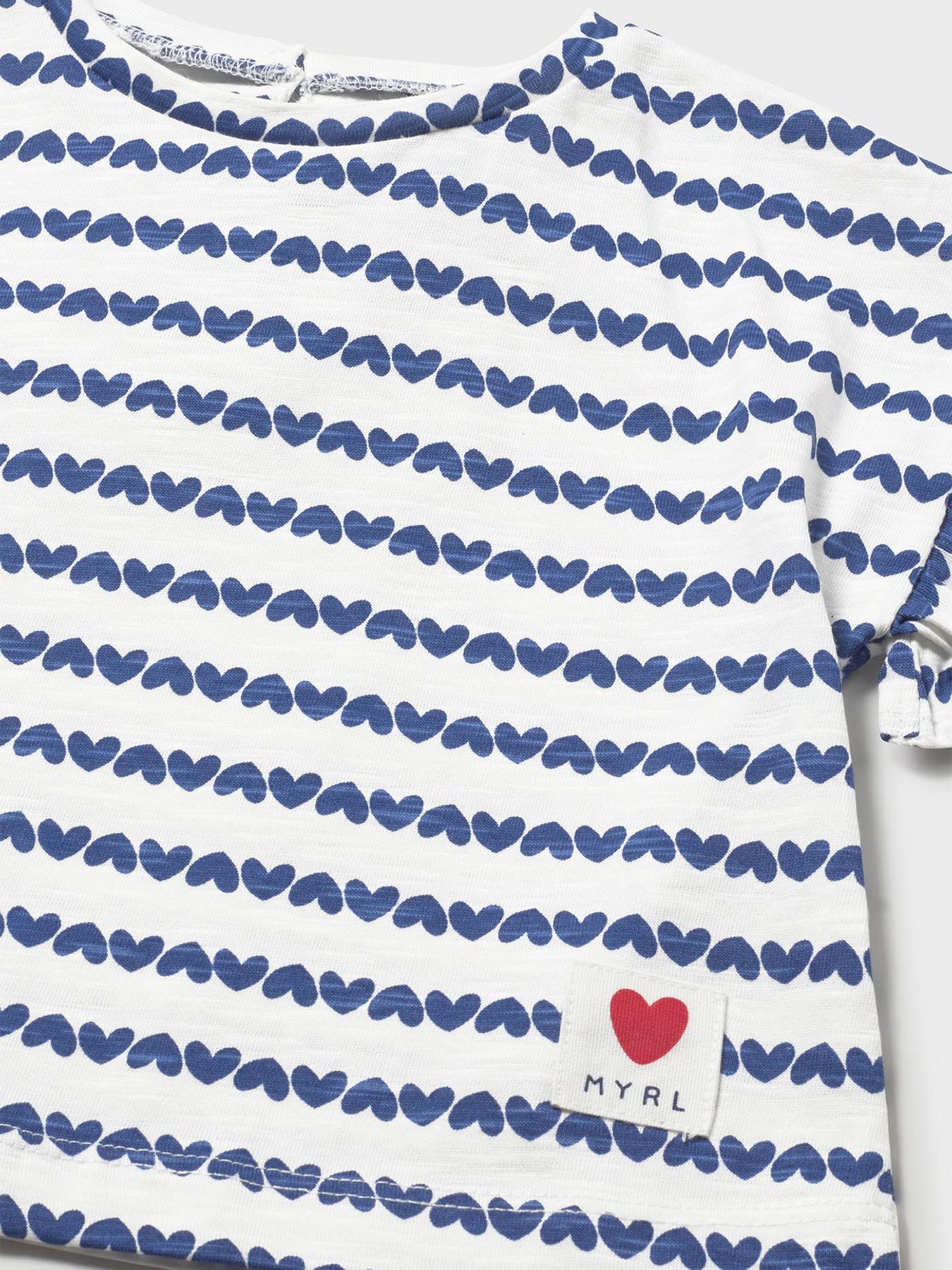 Baby Striped Short Sleeve T-Shirt White
