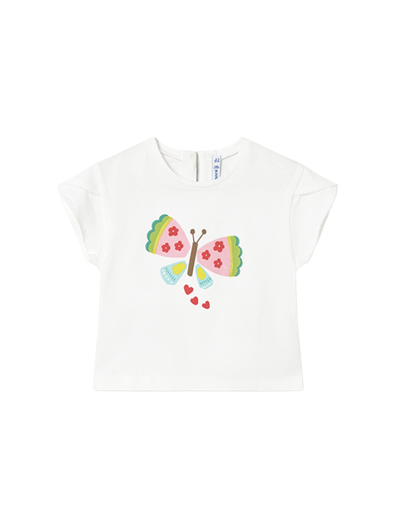 Baby Butterfly Short Sleeve T-Shirt White