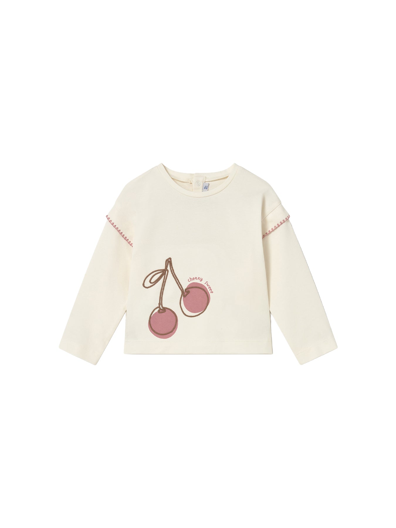 Baby Cherry Long Sleeve T-Shirt White