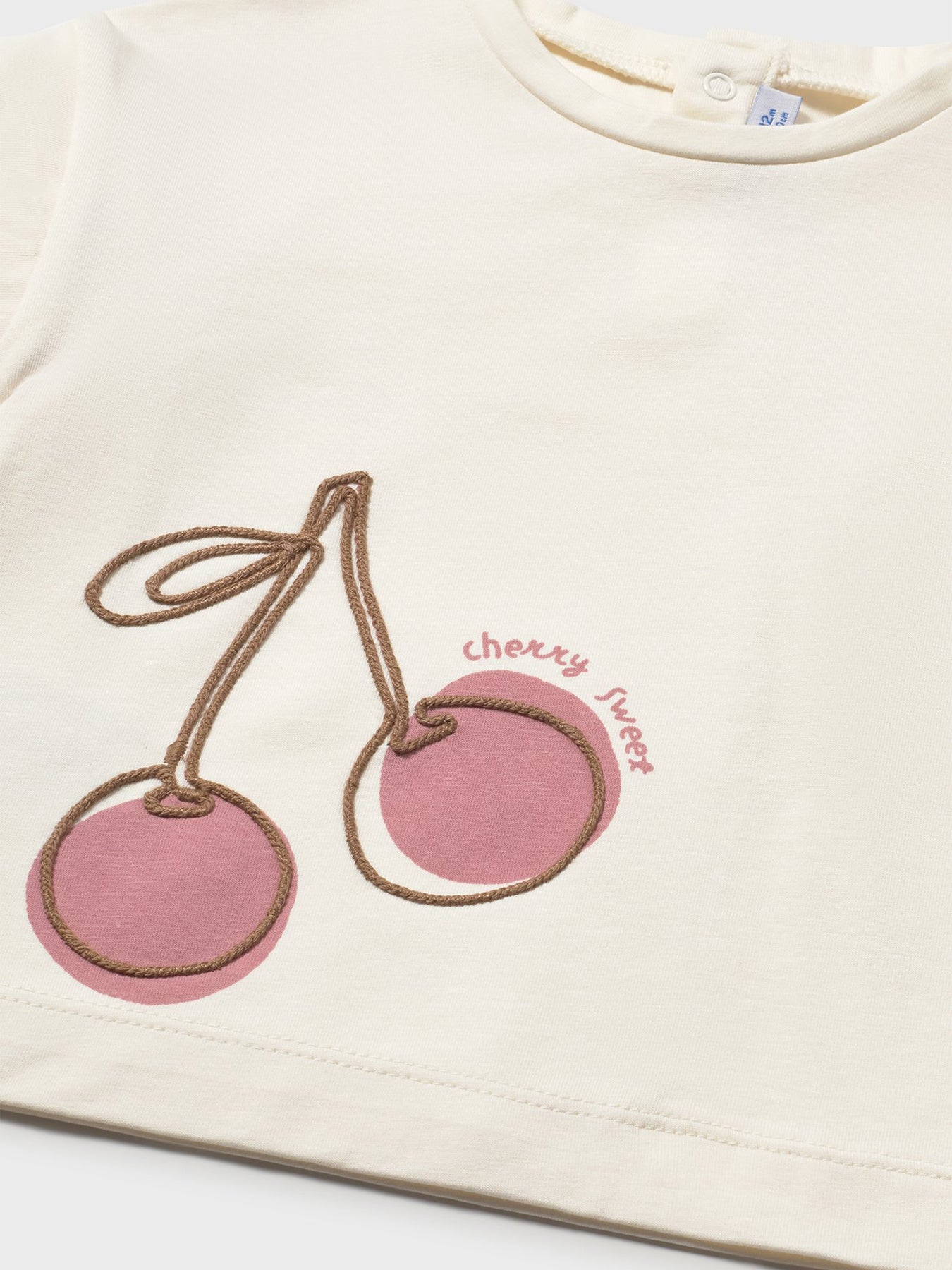 Baby Cherry Long Sleeve T-Shirt White