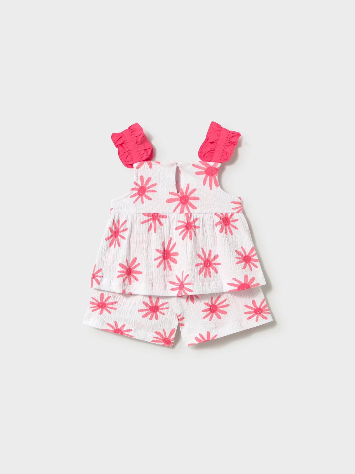 Baby Flower Pattern Shorts Set Hibiscus Print