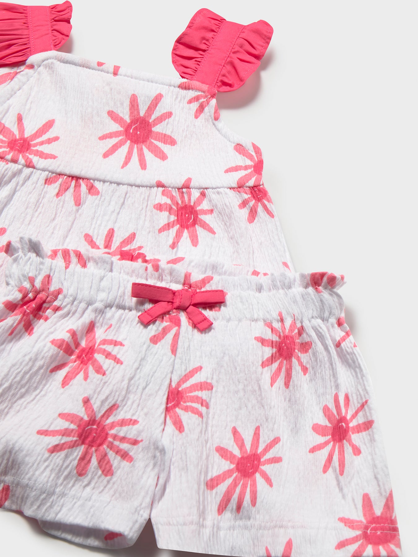 Baby Flower Pattern Shorts Set Hibiscus Print