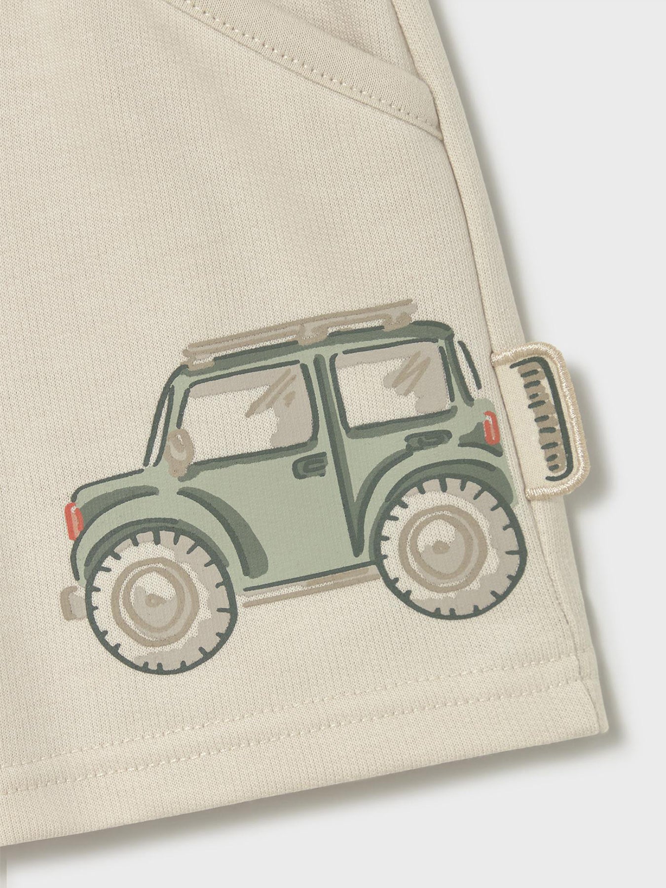 Baby Car Bermuda Shorts Cream