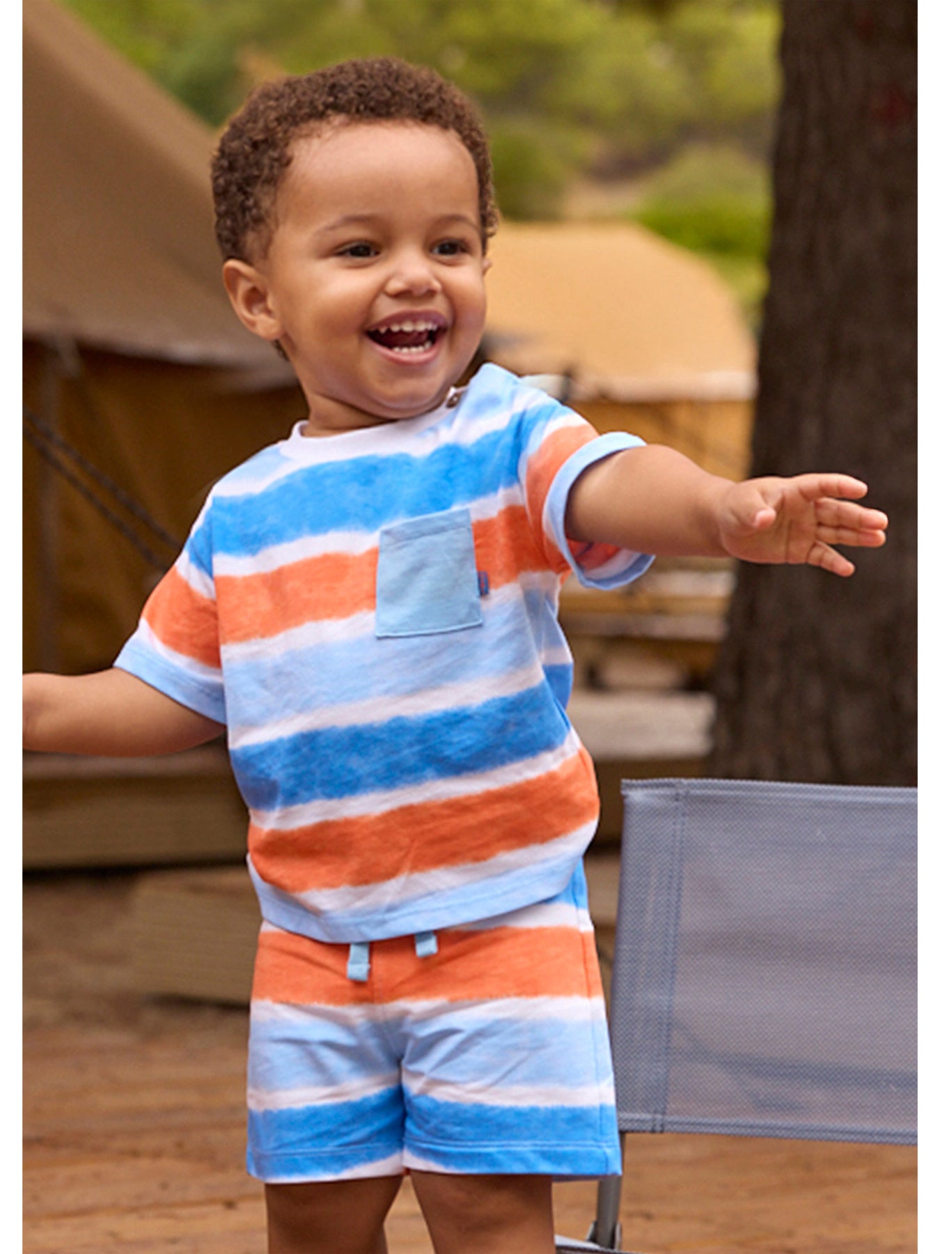 Baby Striped Shorts Blue