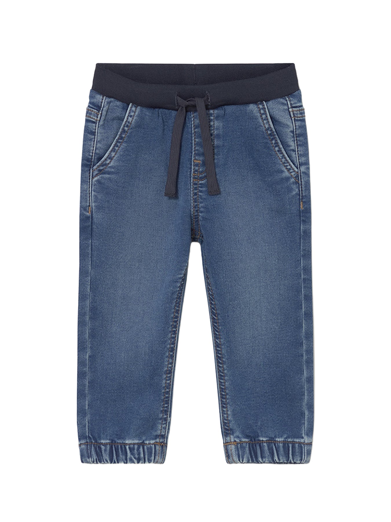 Baby Soft Denim Jogger Pants Blue