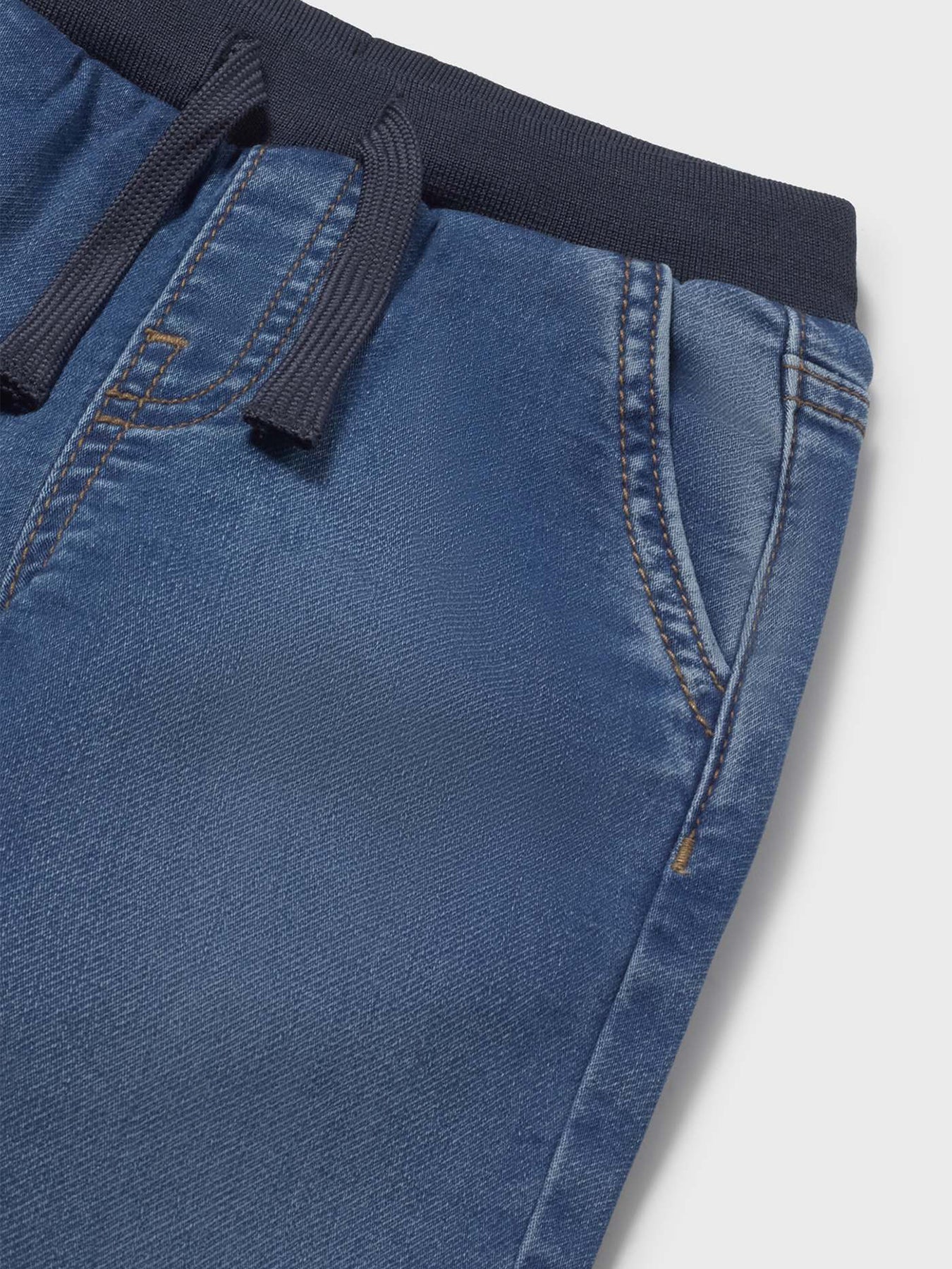 Baby Soft Denim Jogger Pants Blue