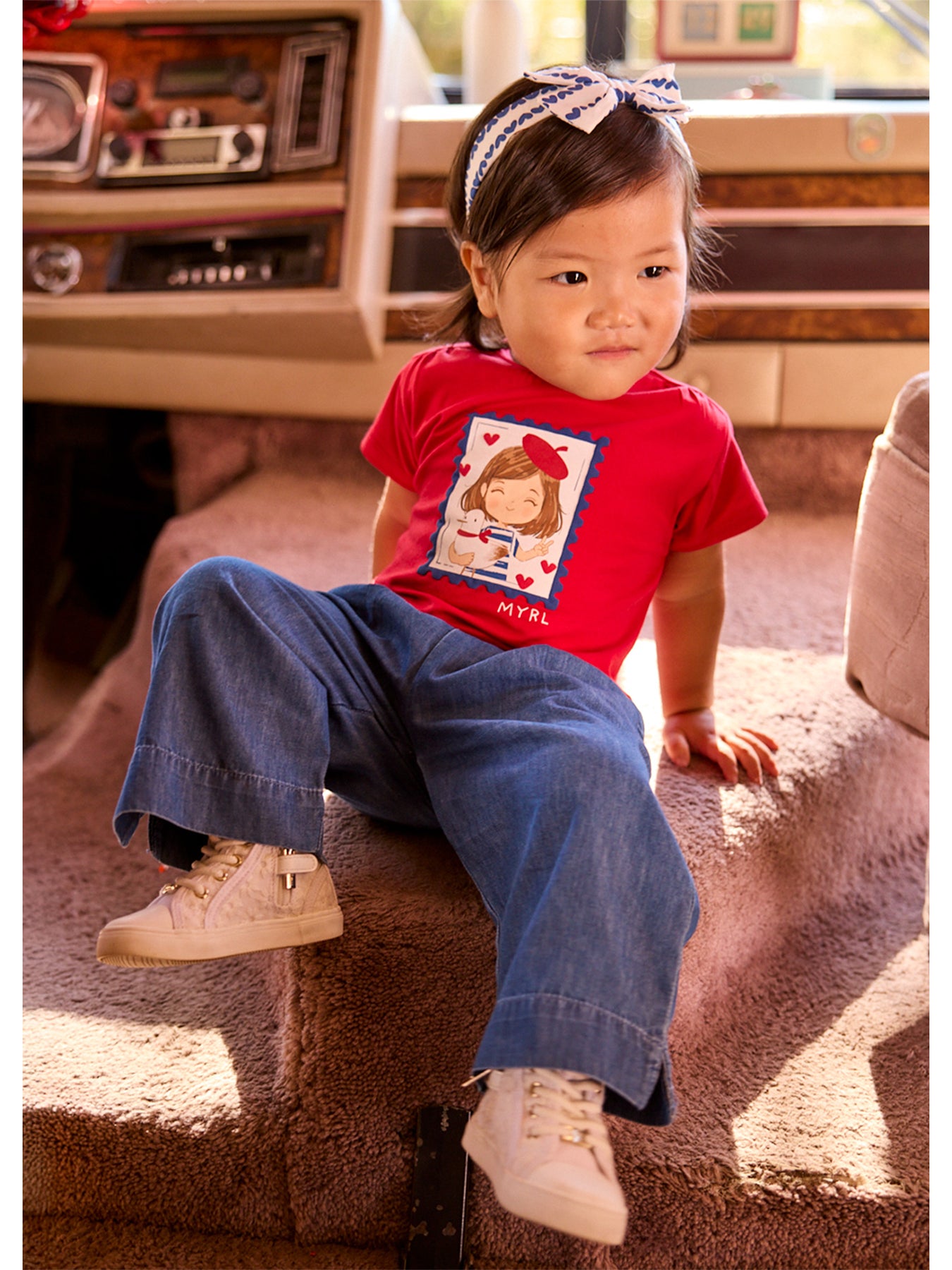 Baby Flowy Long Pants Navy