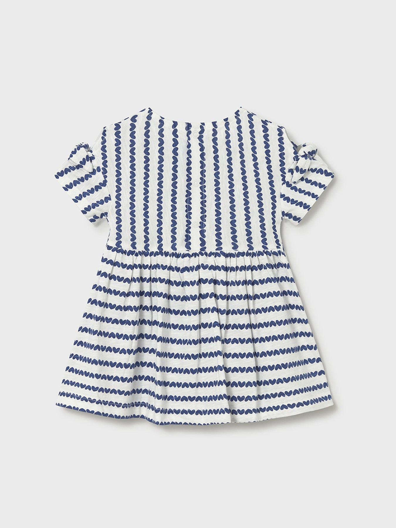 Baby Stripe Dress with Bag White