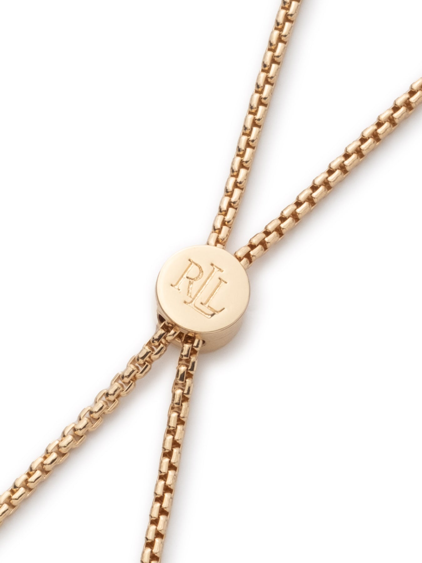 40 Inch Adjustable Logo Pendant Necklace Gold