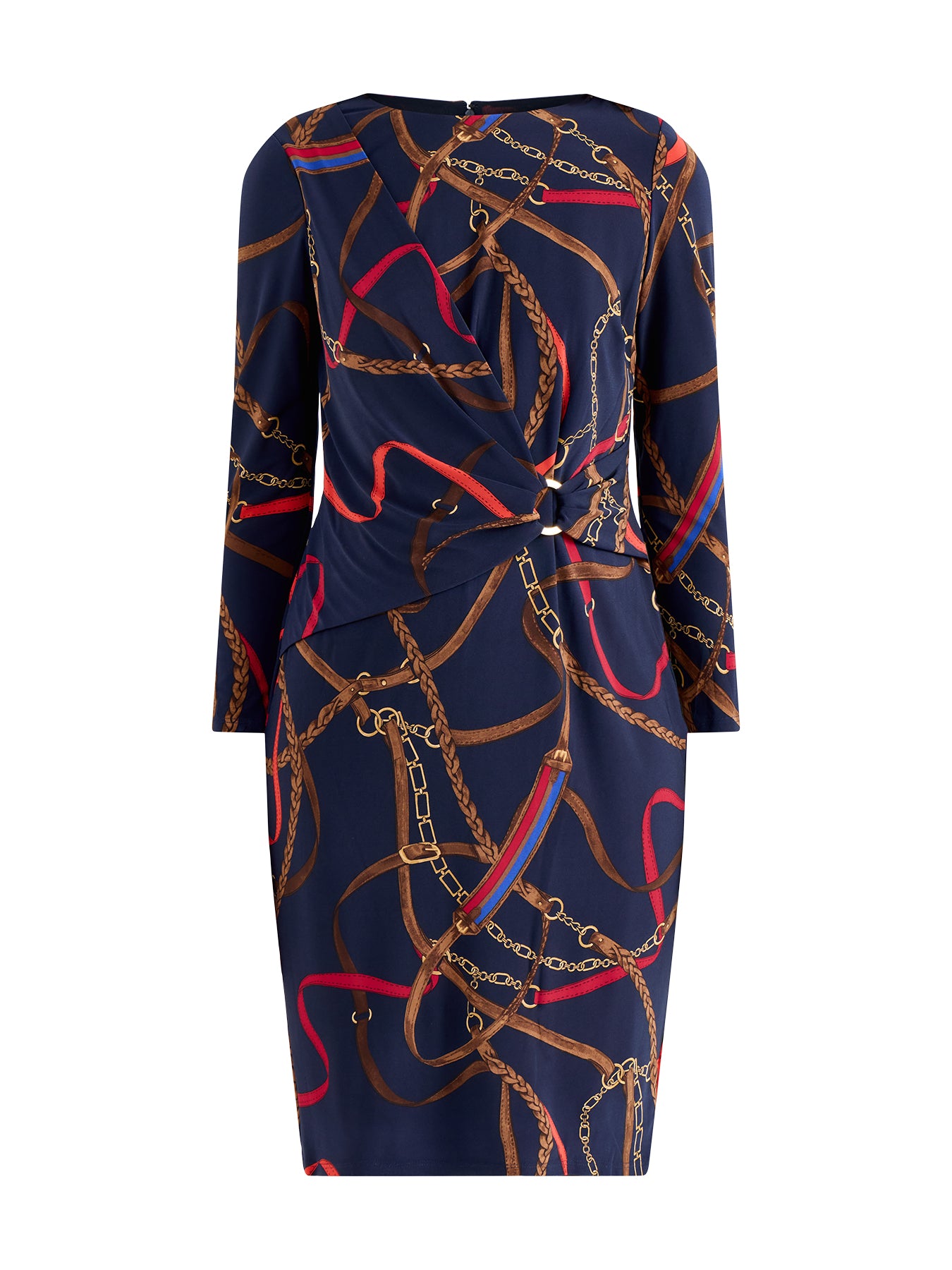 Fabiana Long Sleeve Day Dress Navy
