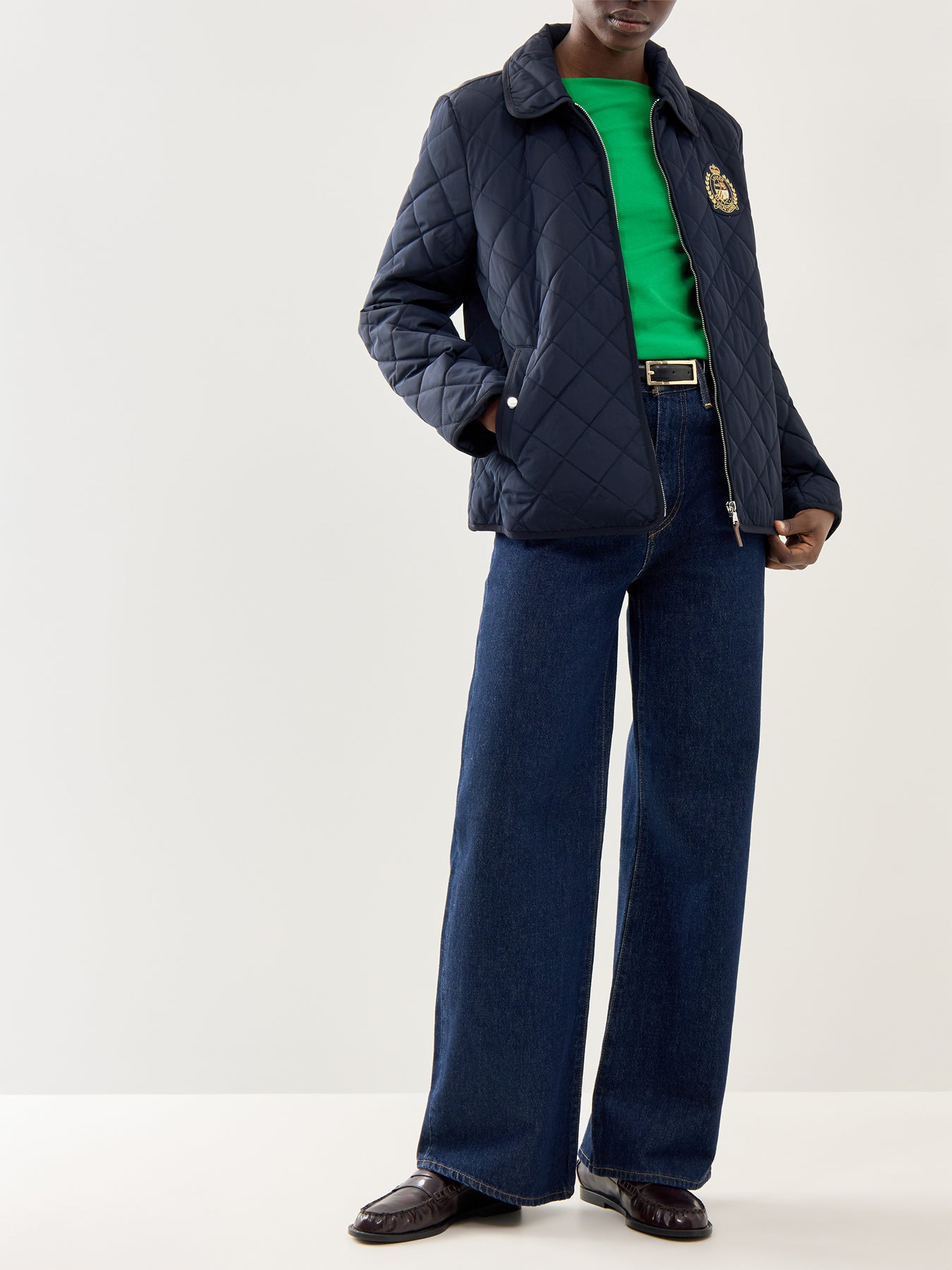 Judy Elbow Sleeve Knit Green