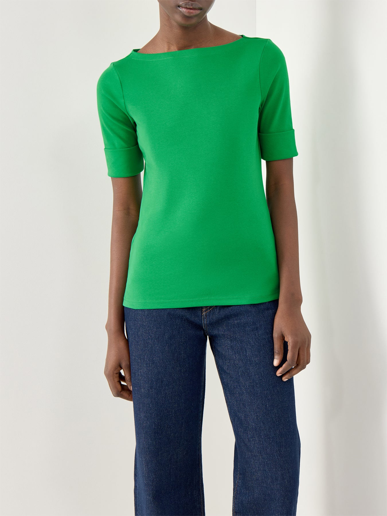 Judy Elbow Sleeve Knit Green