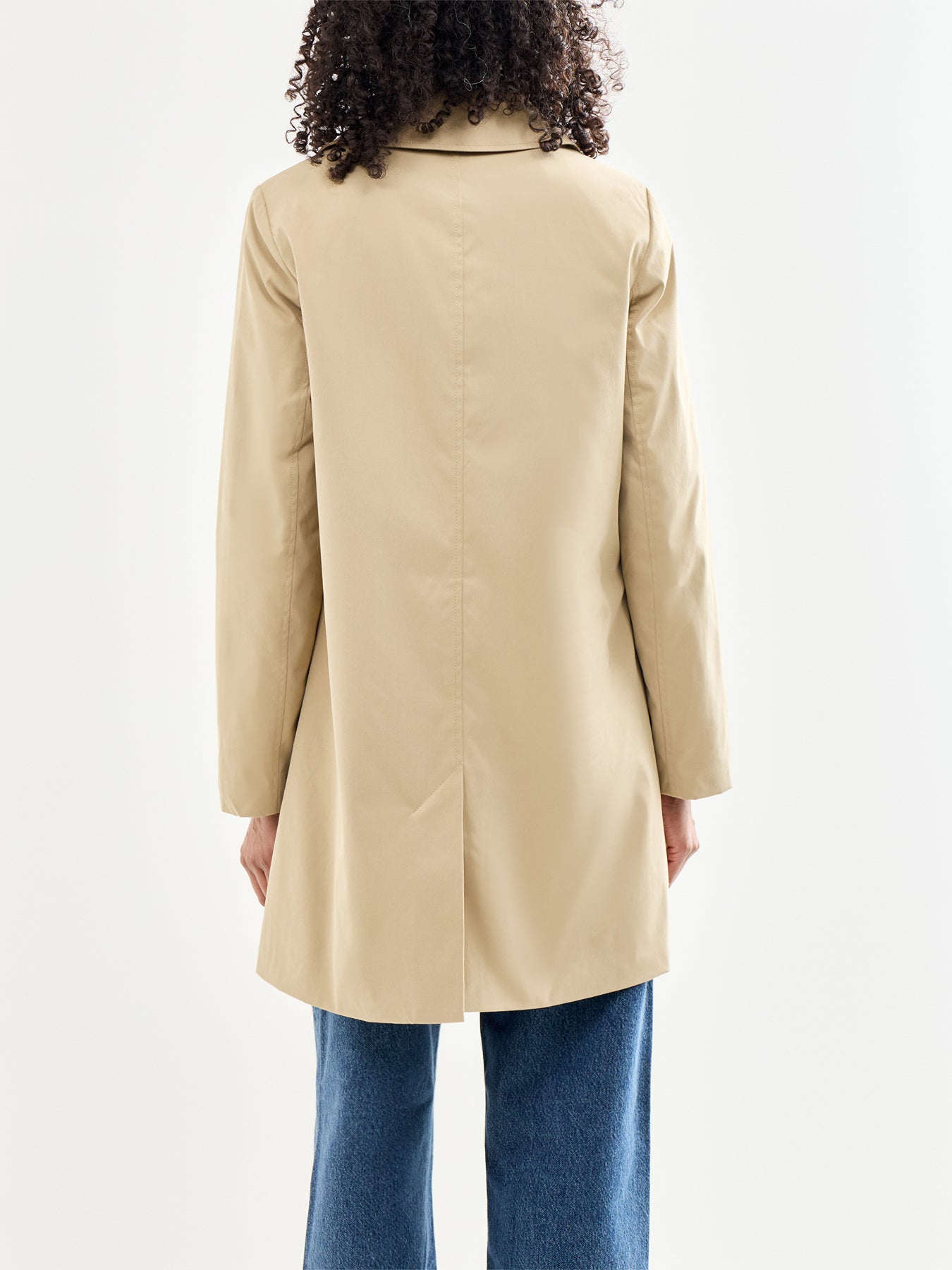 Balmacaan Lined Trench Beige