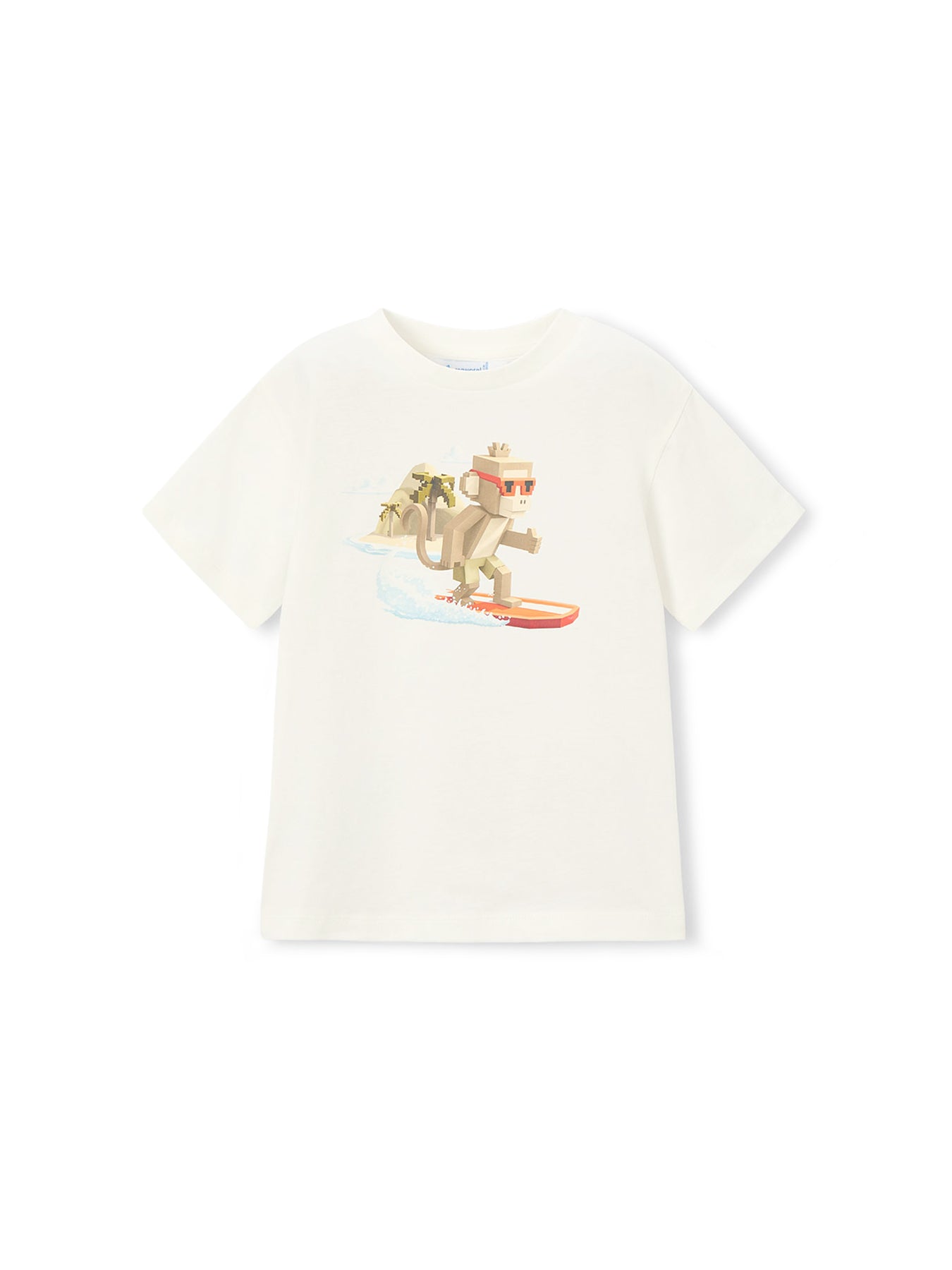 Kids’ Monkey Surf Short Sleeve T-Shirt White