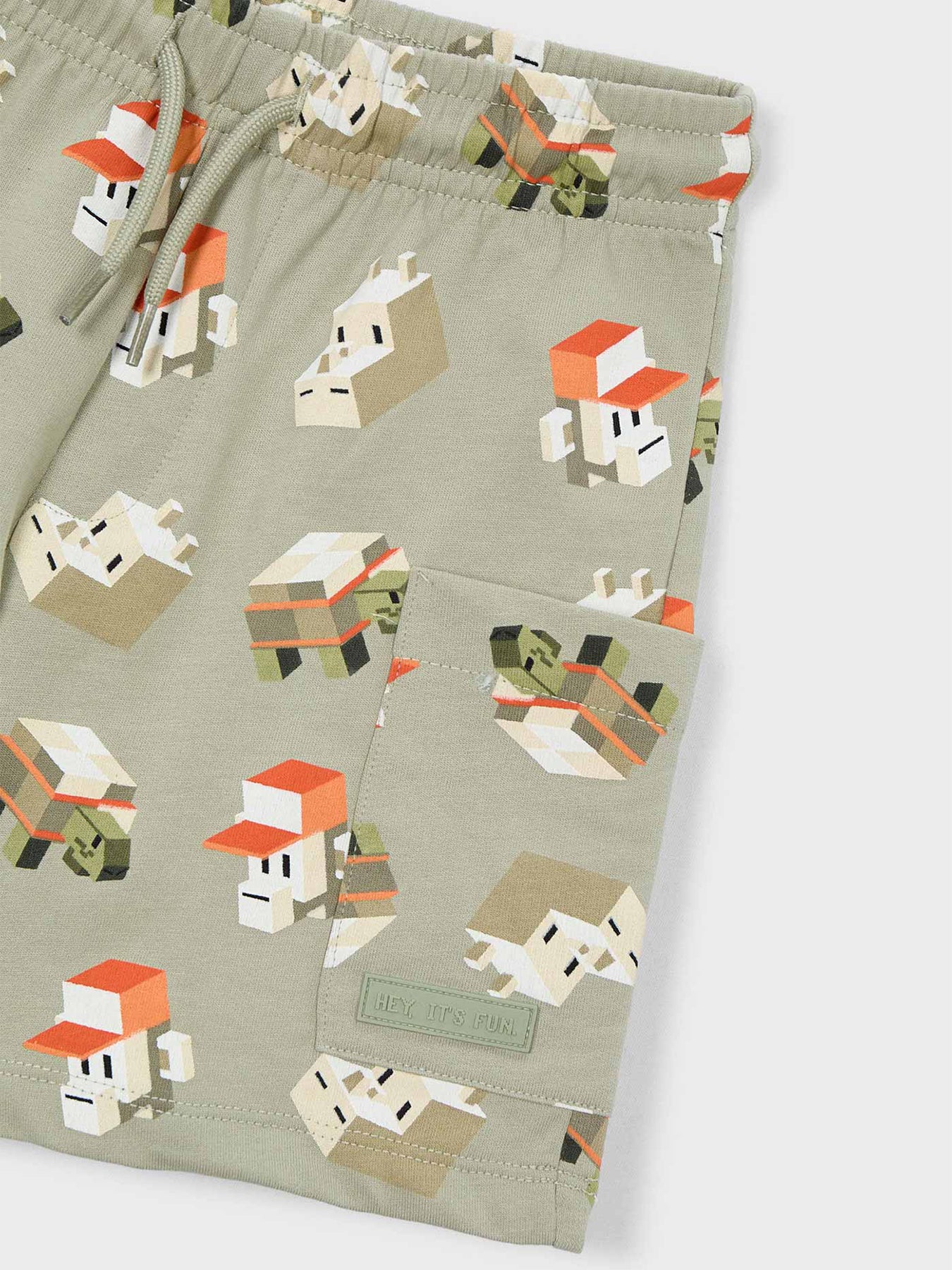 Kids’ Monkey Bermuda Shorts Beige