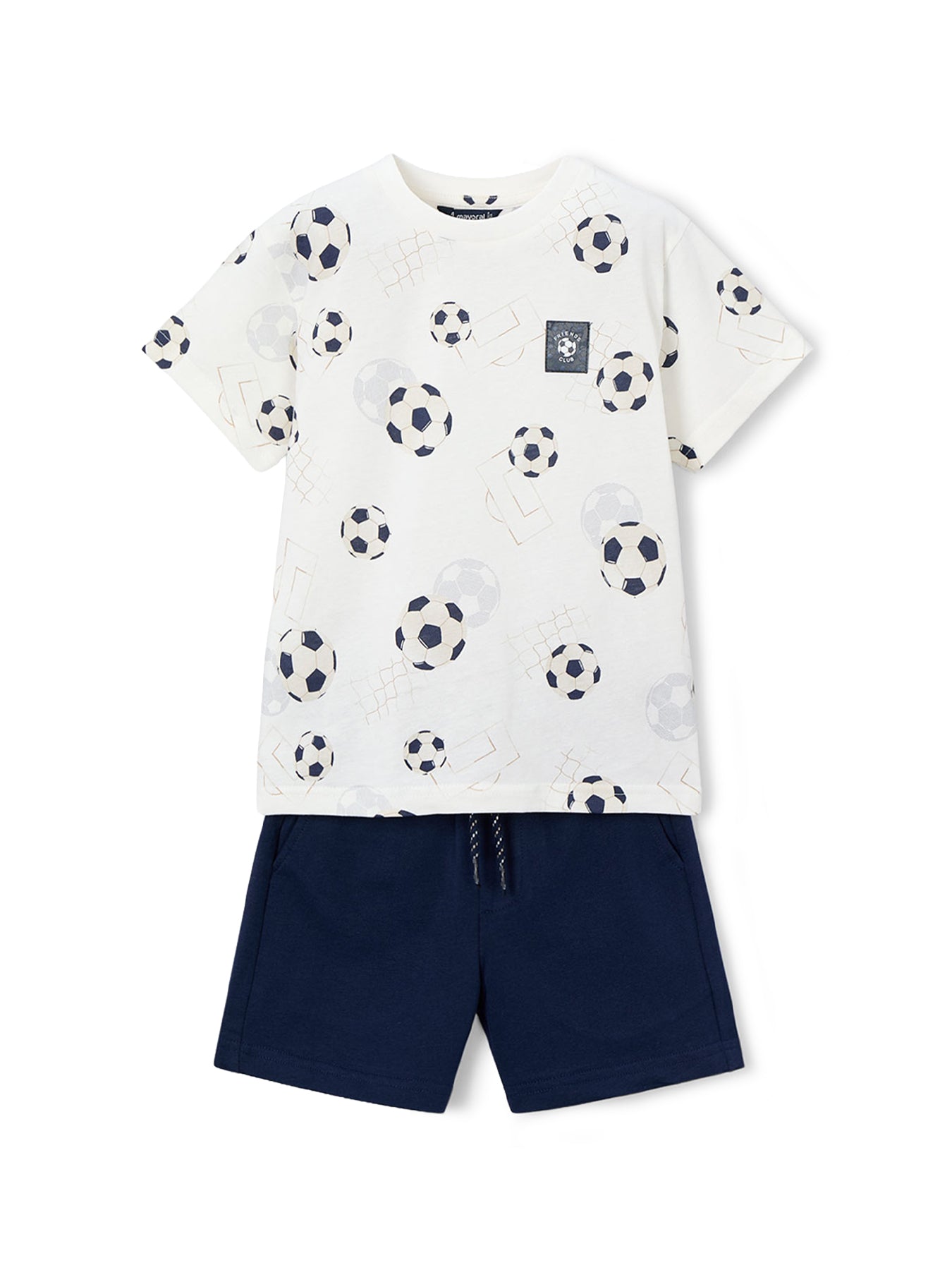 Kids’ Football T-Shirt and Shorts Set Navy