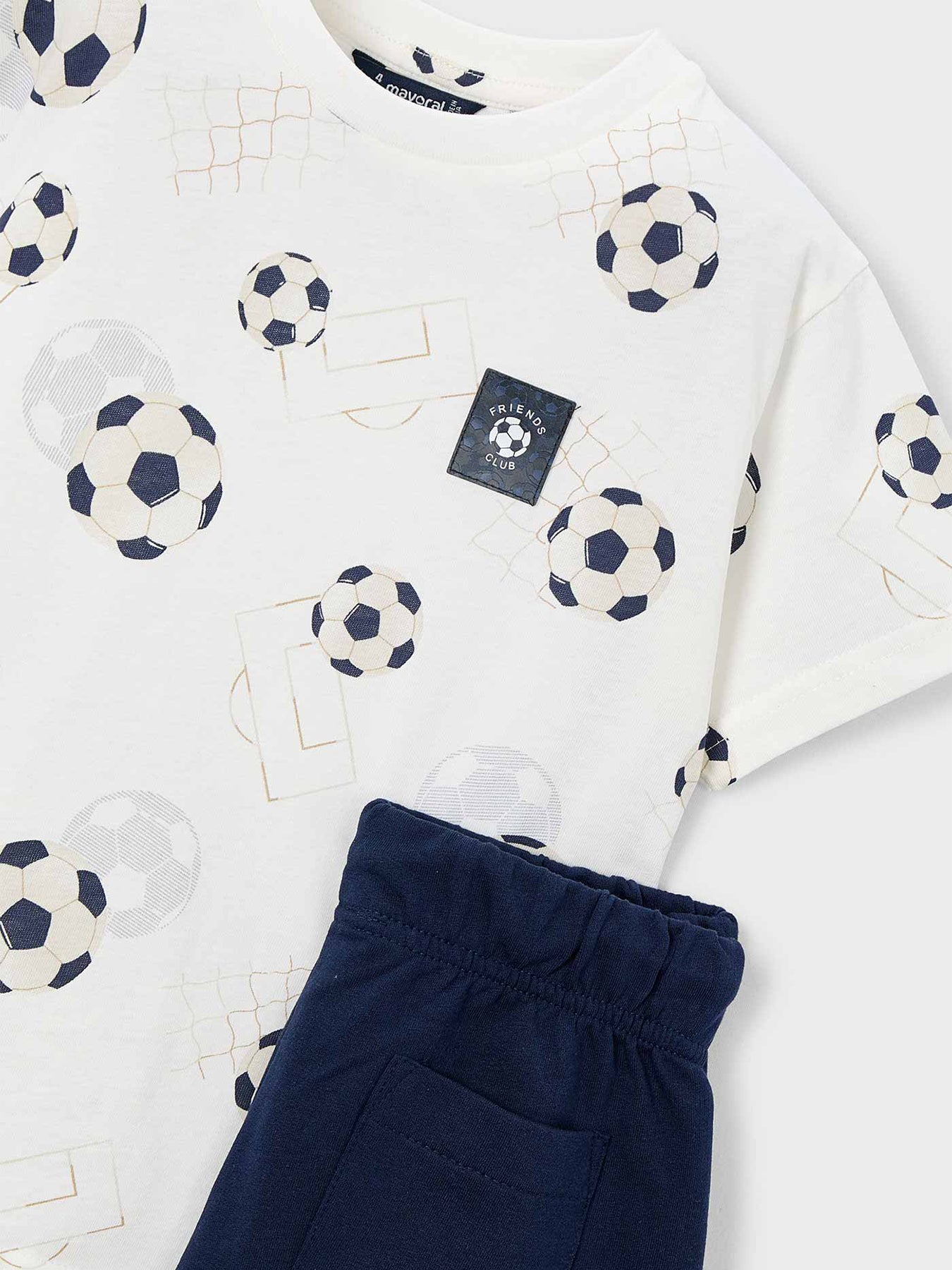 Kids’ Football T-Shirt and Shorts Set Navy