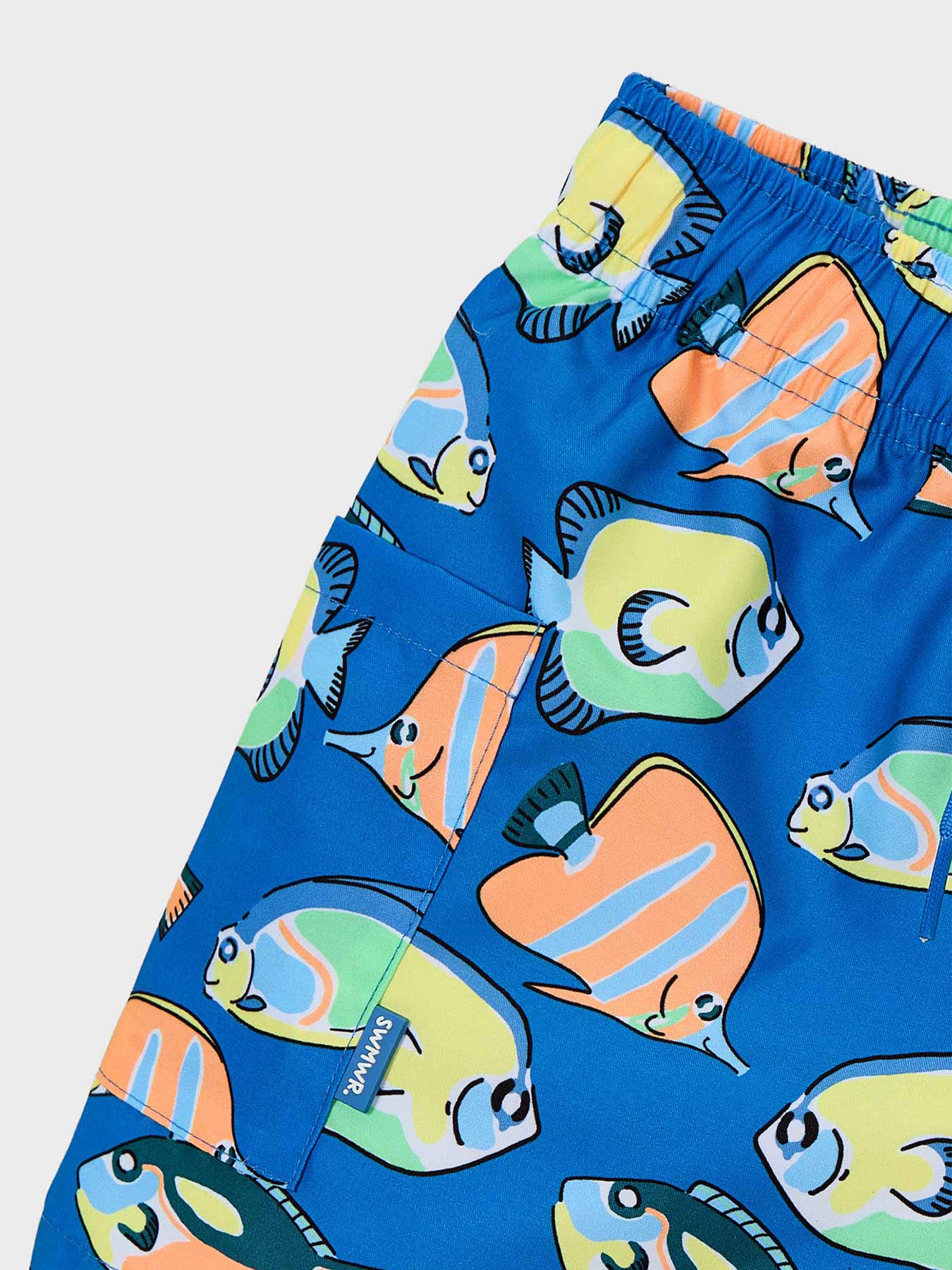 Kids’ Fish Swim Shorts Blue