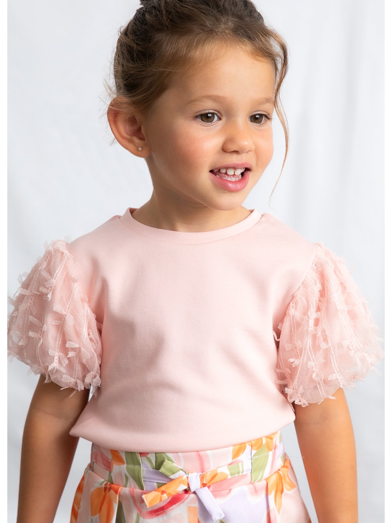 Kids’ Tulle Short Sleeve T-Shirt Multi