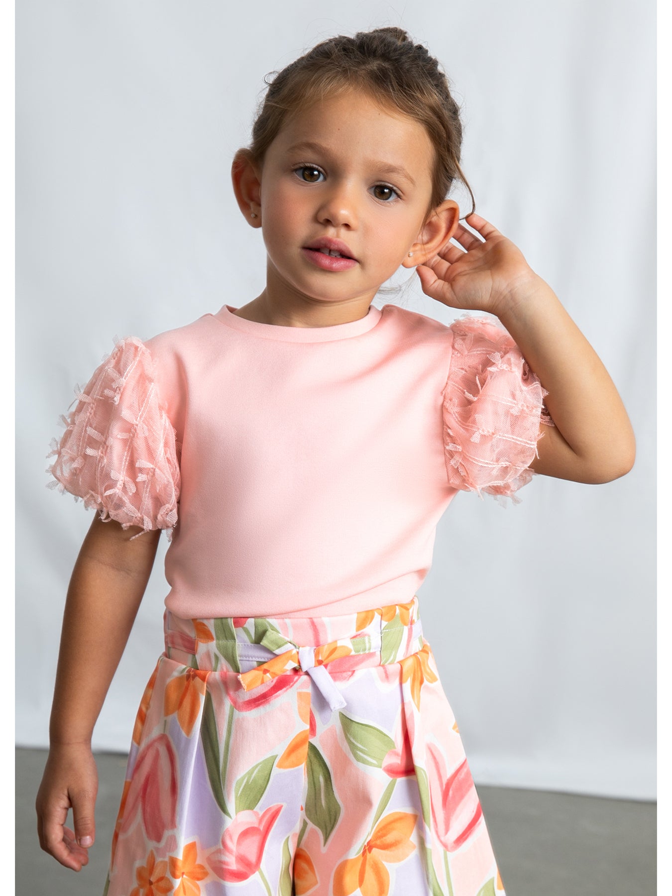 Kids’ Tulle Short Sleeve T-Shirt Multi