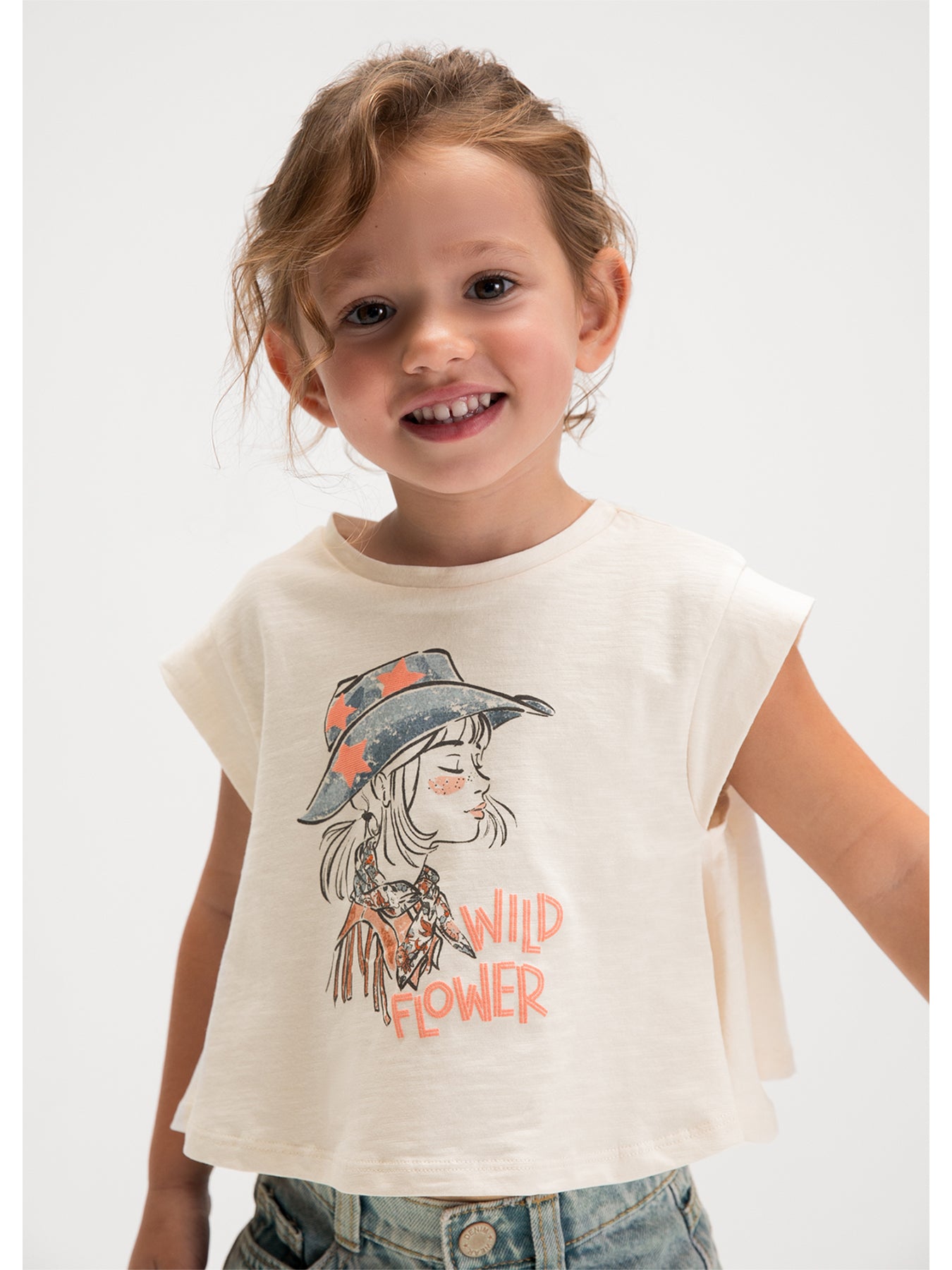 Kids’ Wild Flower Short Sleeve T-Shirt White