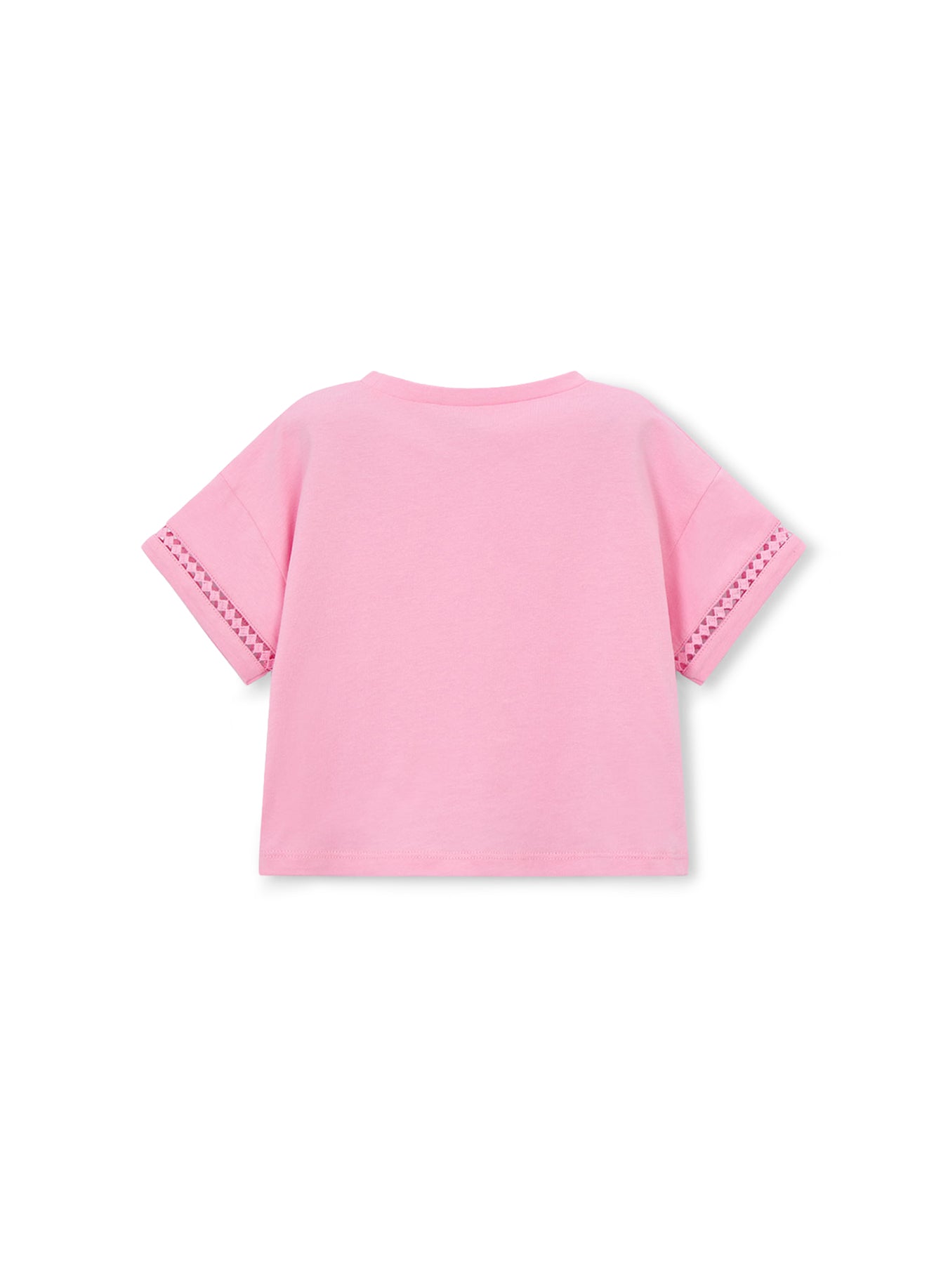 Kids’ Plain Knot Short Sleeve T-Shirt Pink