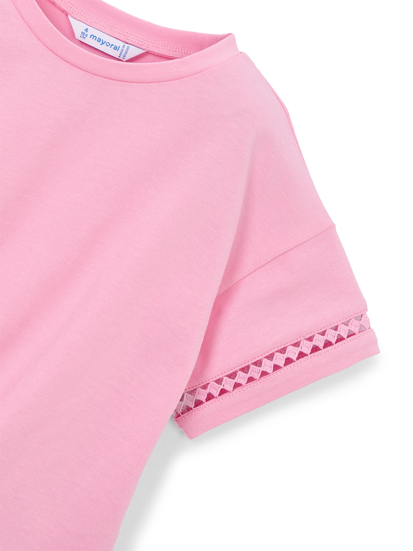 Kids’ Plain Knot Short Sleeve T-Shirt Pink