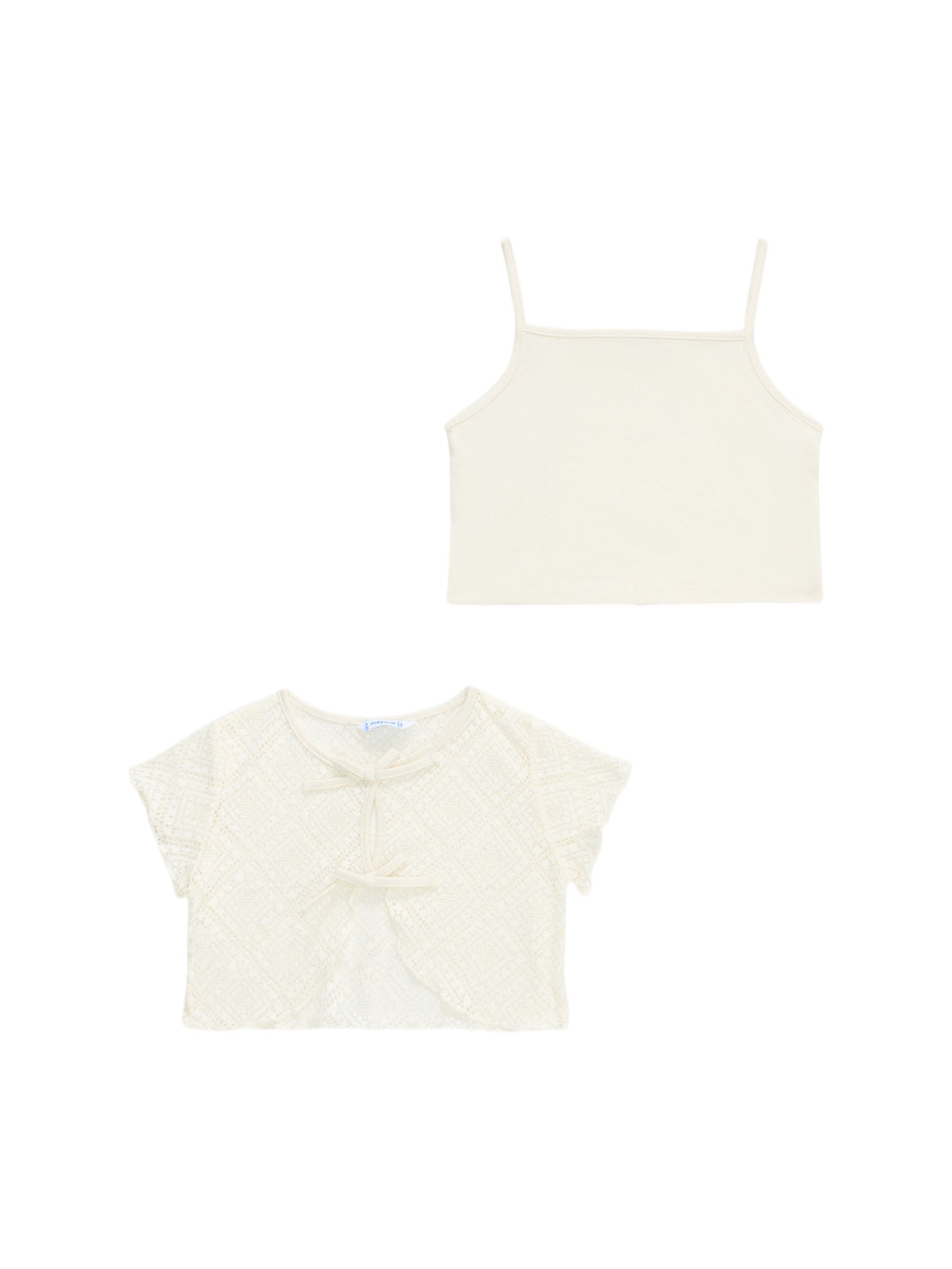 Kids’ Crochet T-Shirt Set White