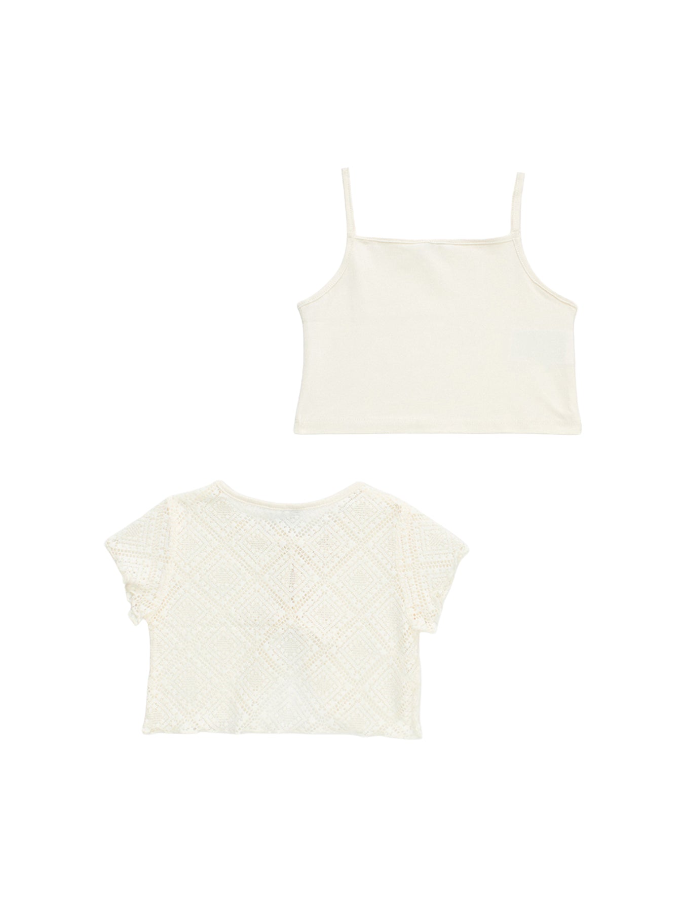 Kids’ Crochet T-Shirt Set White