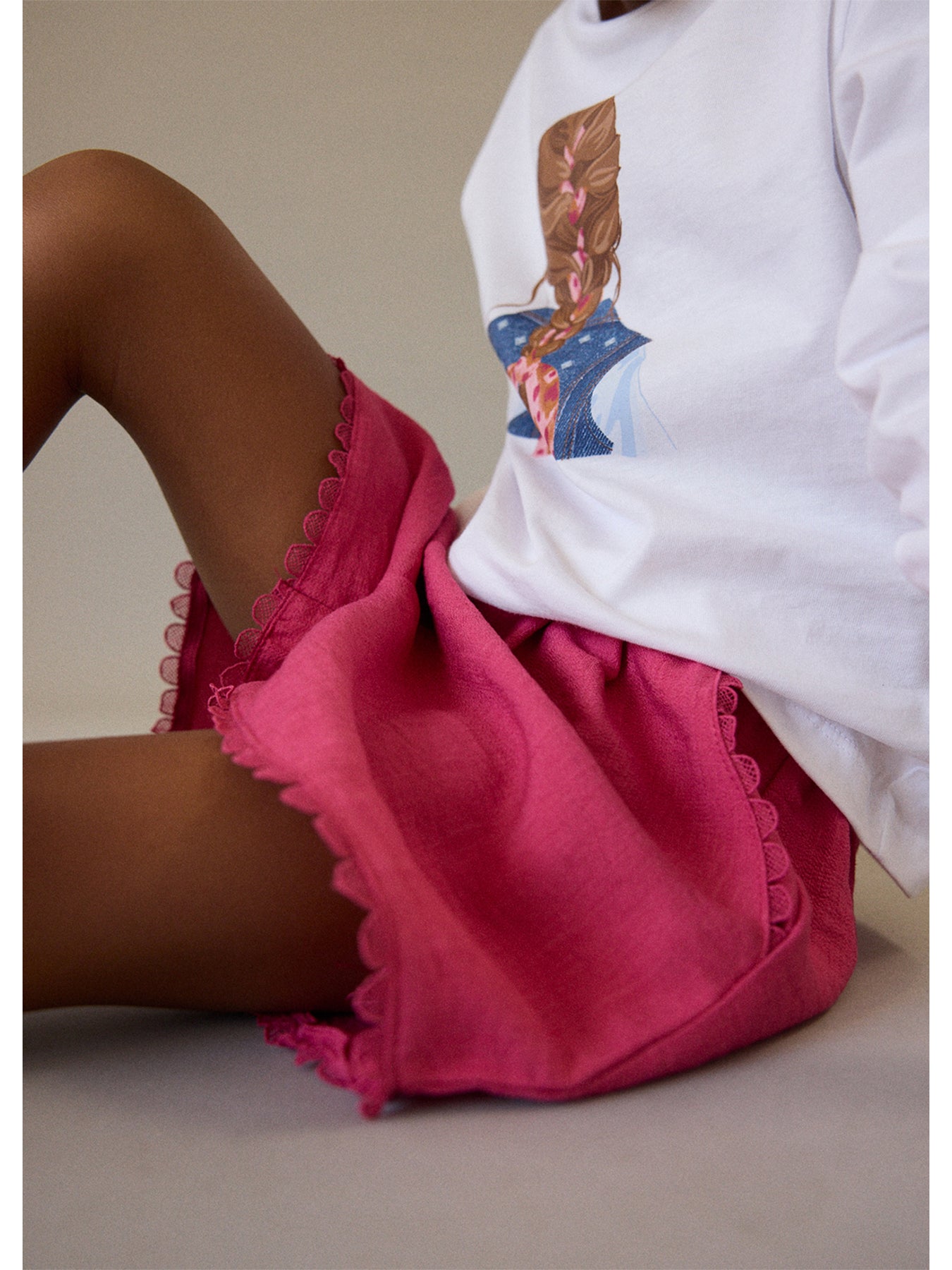 Kids’ Plain Shorts Pink