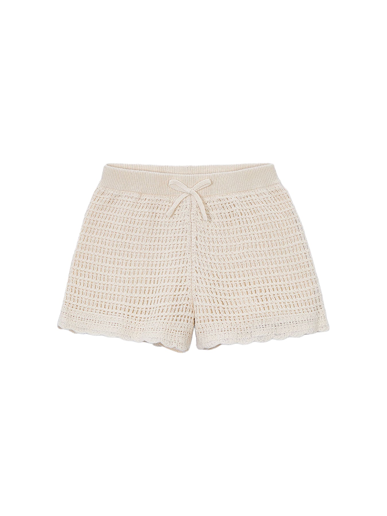 Kids’ Crochet Shorts Cream