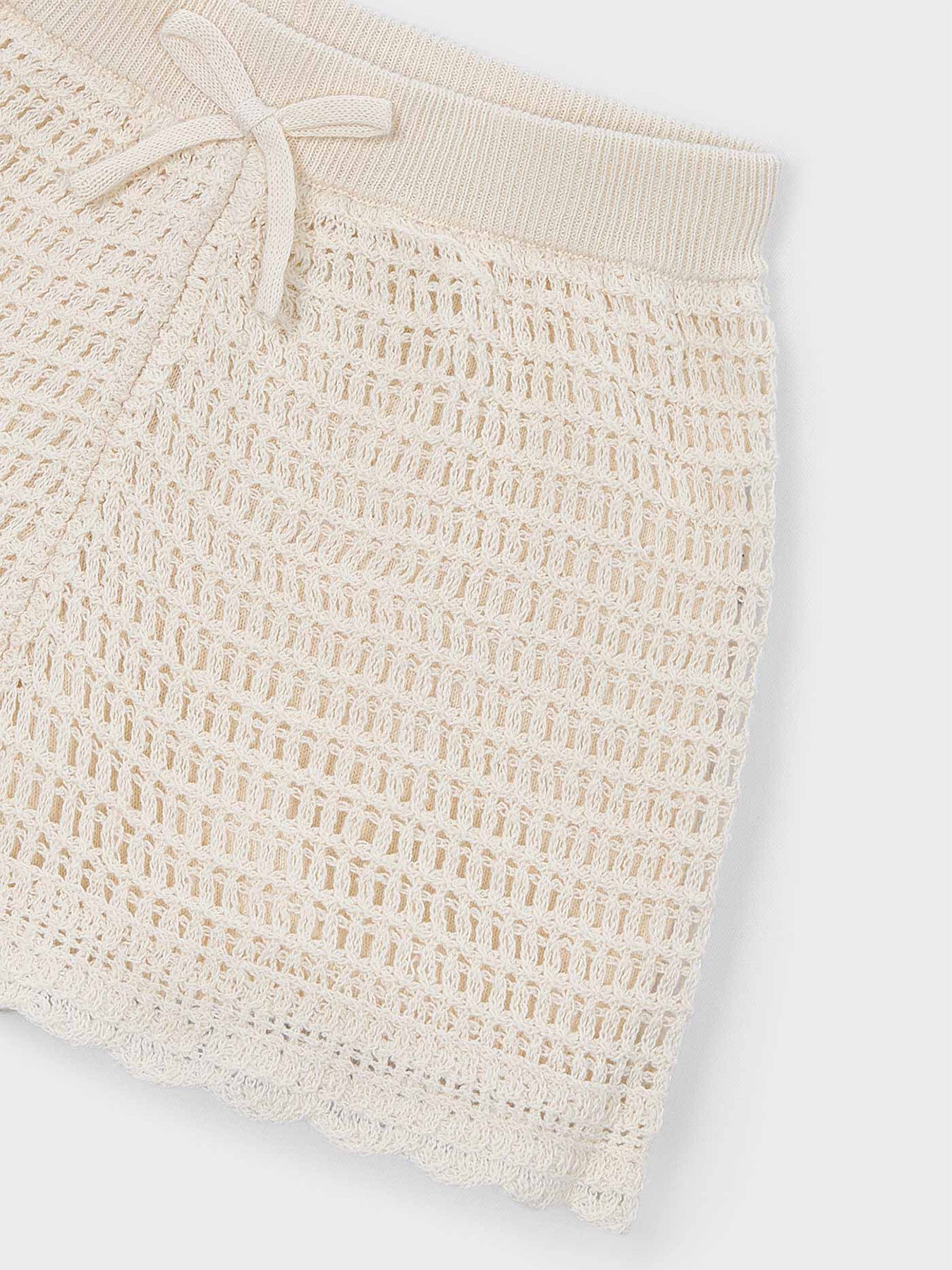 Kids’ Crochet Shorts Cream