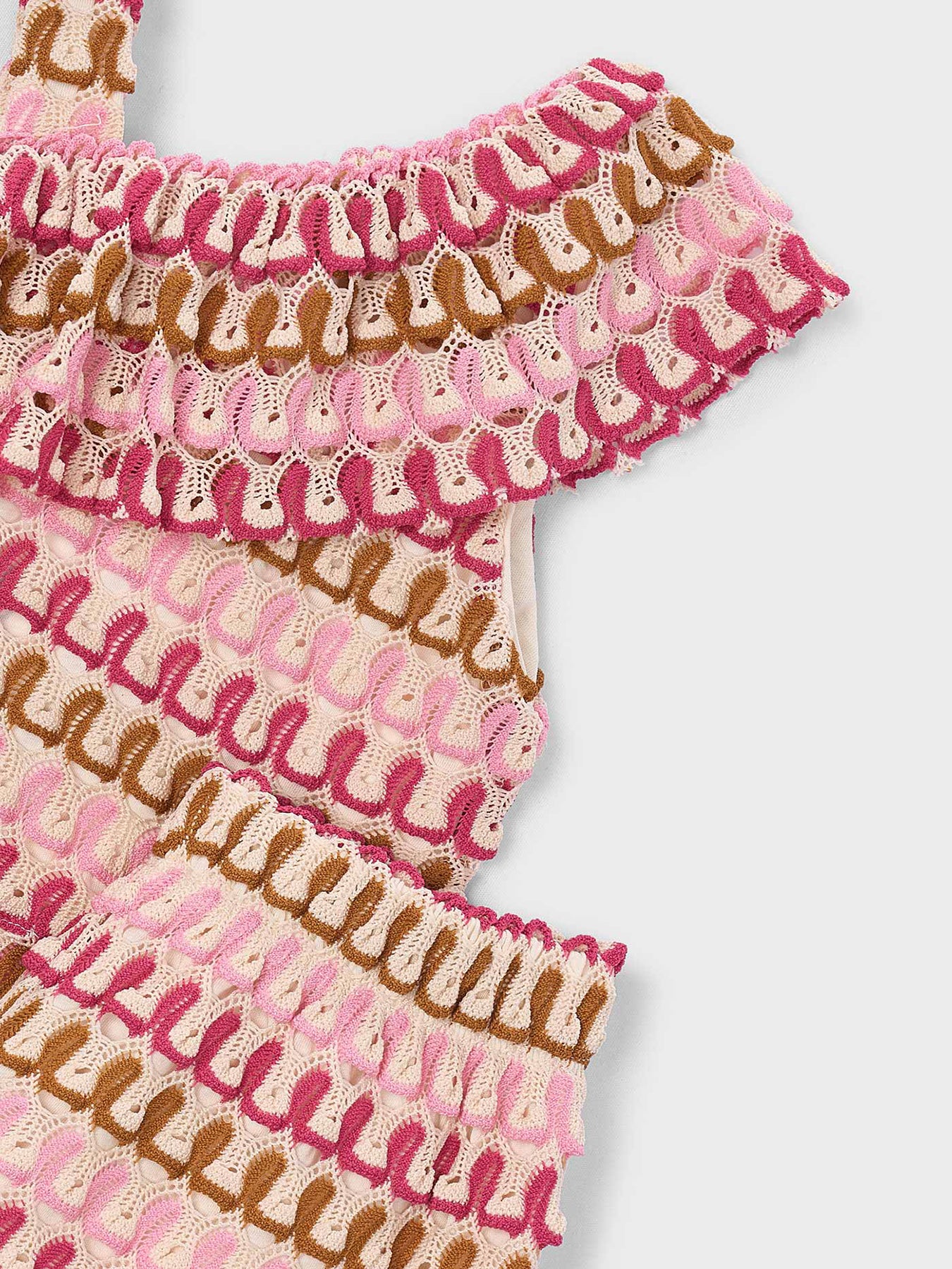 Kids' Zig Zag Knit Short Set Pink