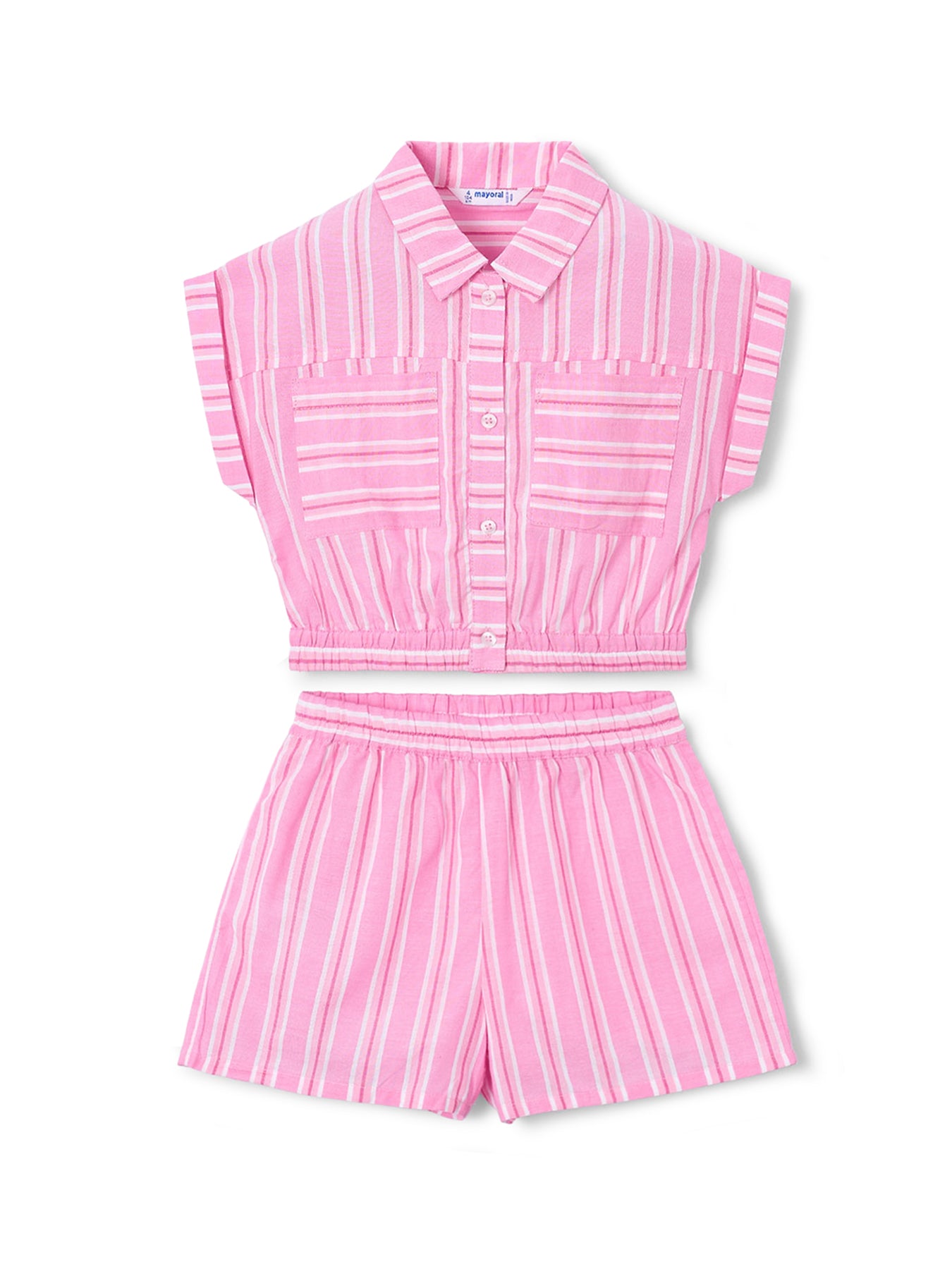 Kids’ Striped Shorts Set Pink