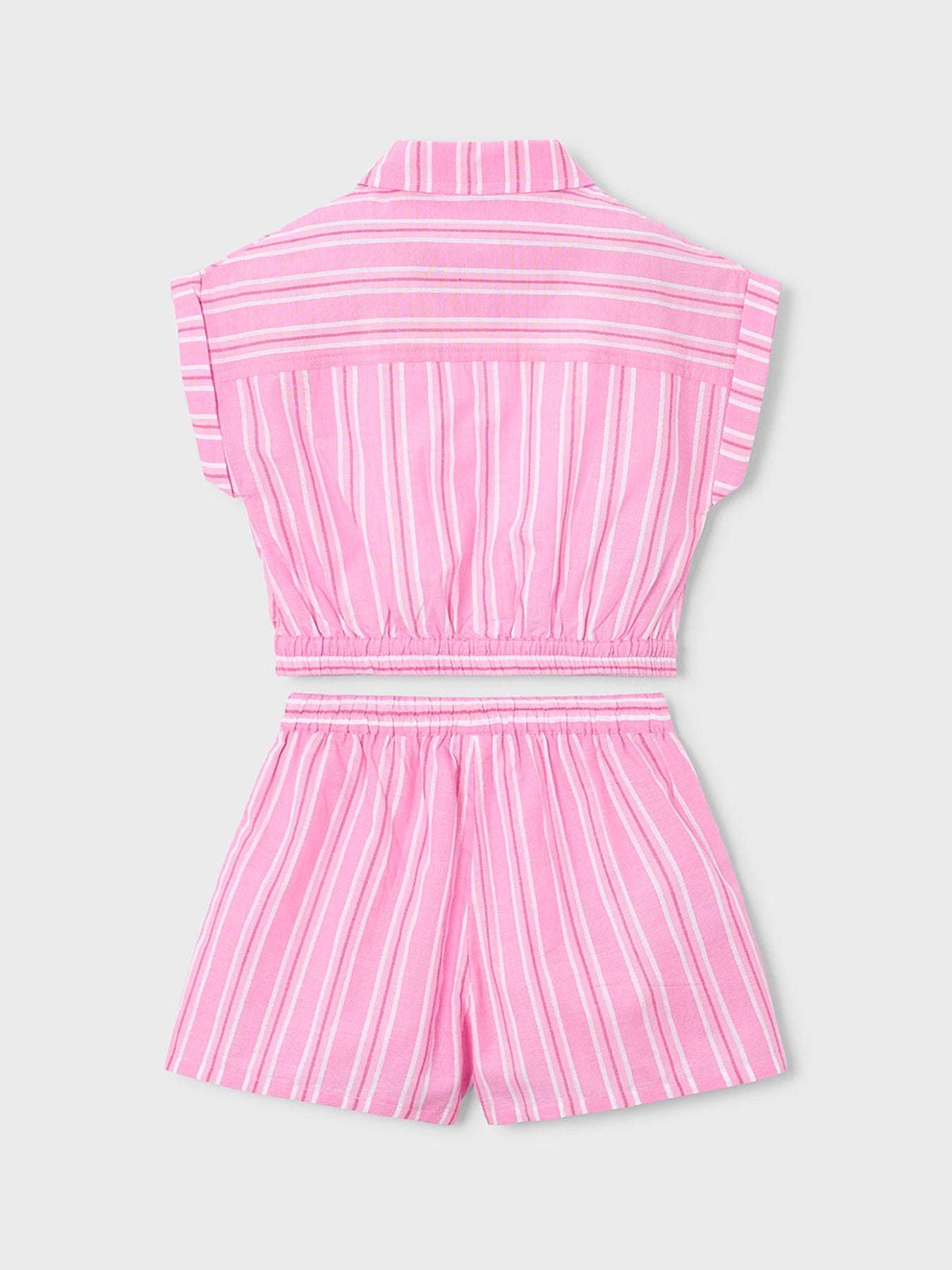 Kids’ Striped Shorts Set Pink
