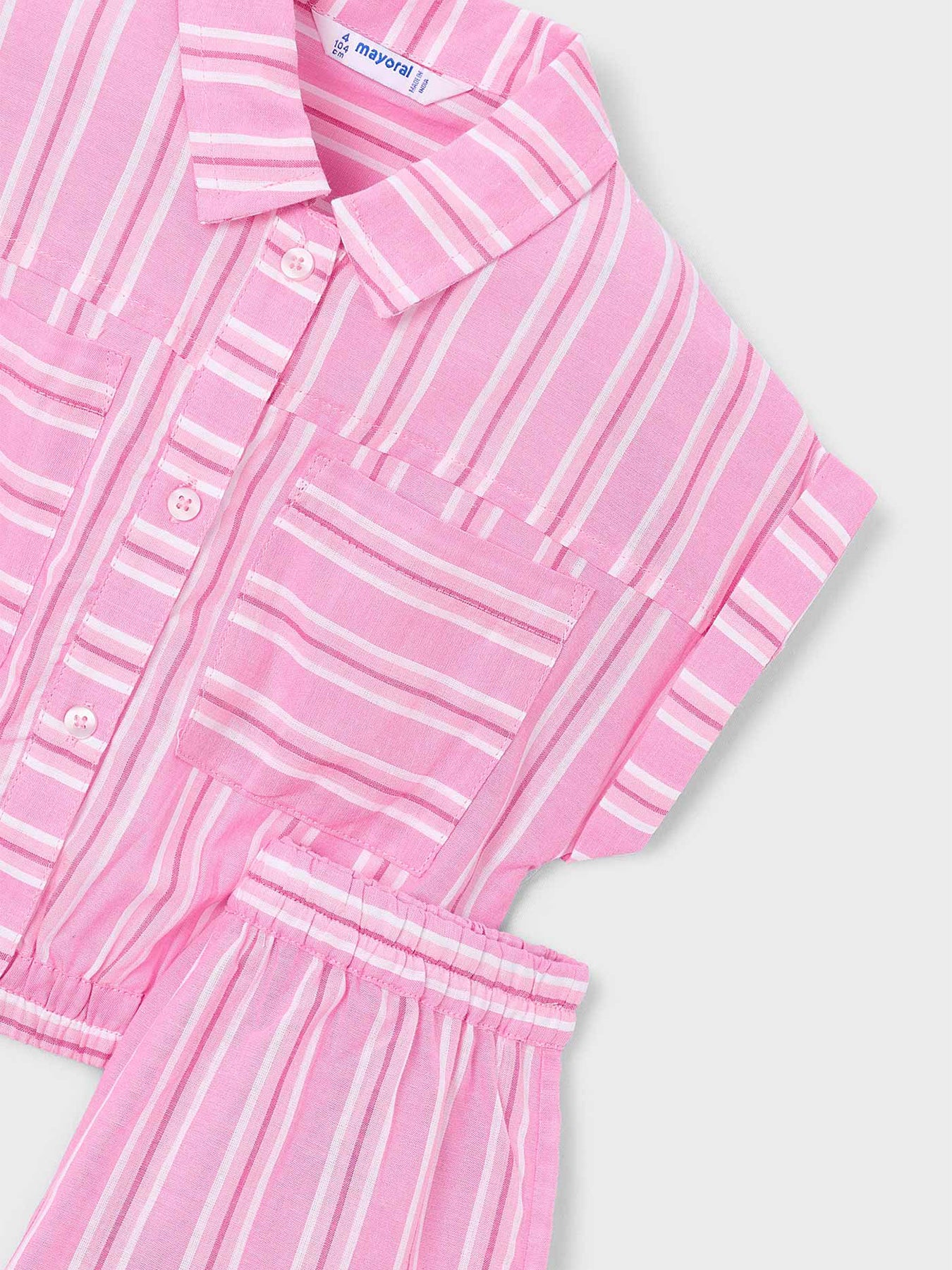 Kids’ Striped Shorts Set Pink