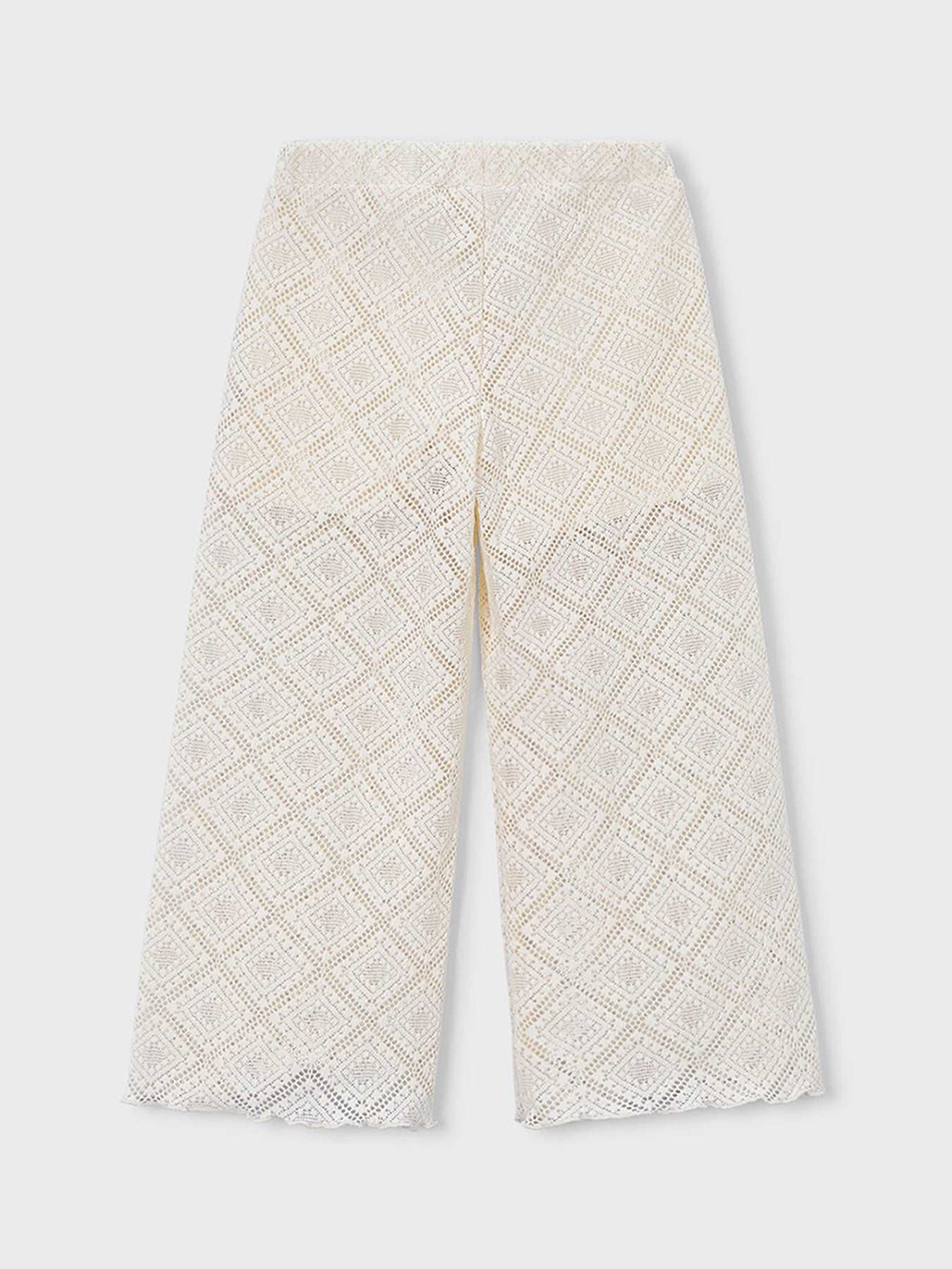 Kids’ Crochet Trousers Cream
