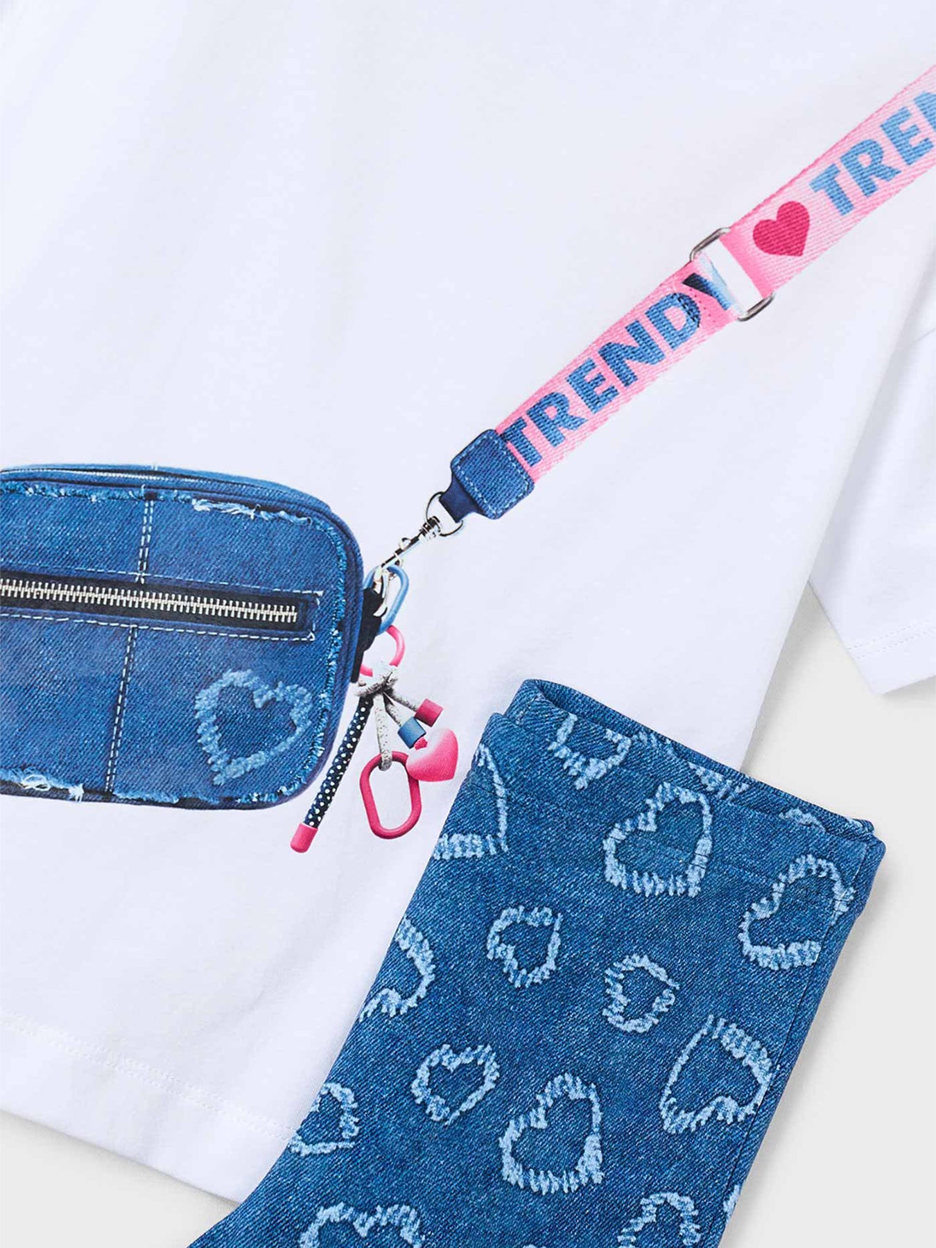 Kids’ T-Shirt and Heart Leggings Set Multi
