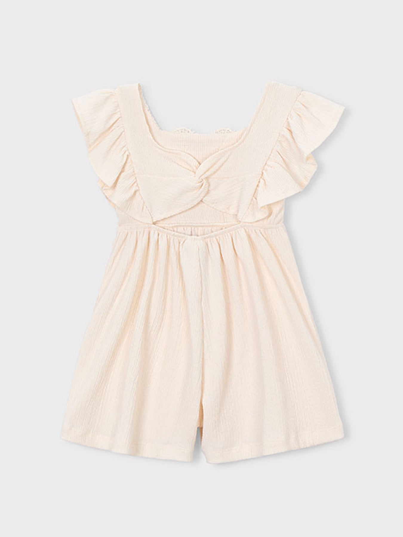 Kids’ Crochet Knit Jumpsuit White