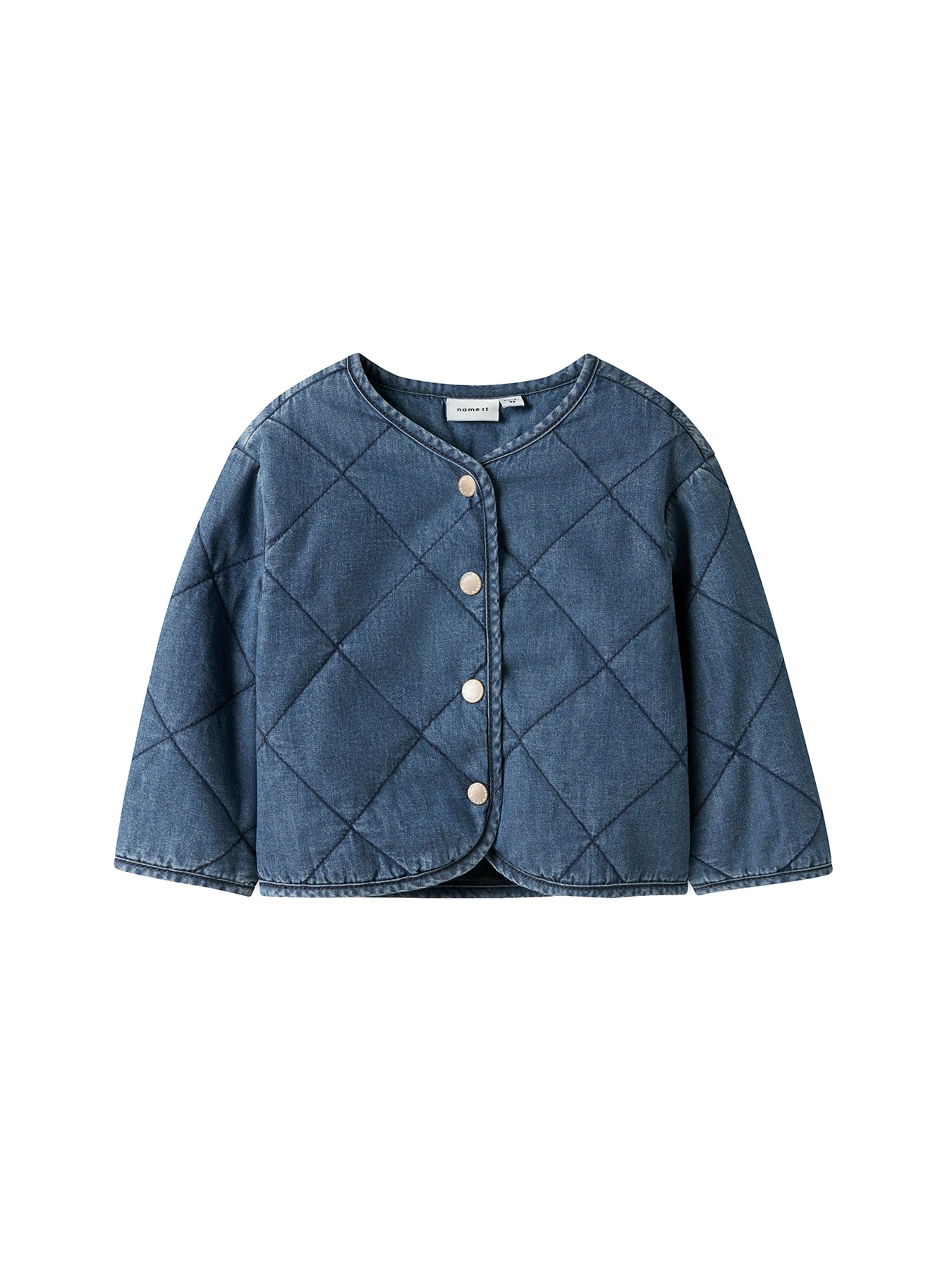 Kids’ Juliette Quilted Denim Jacket Blue