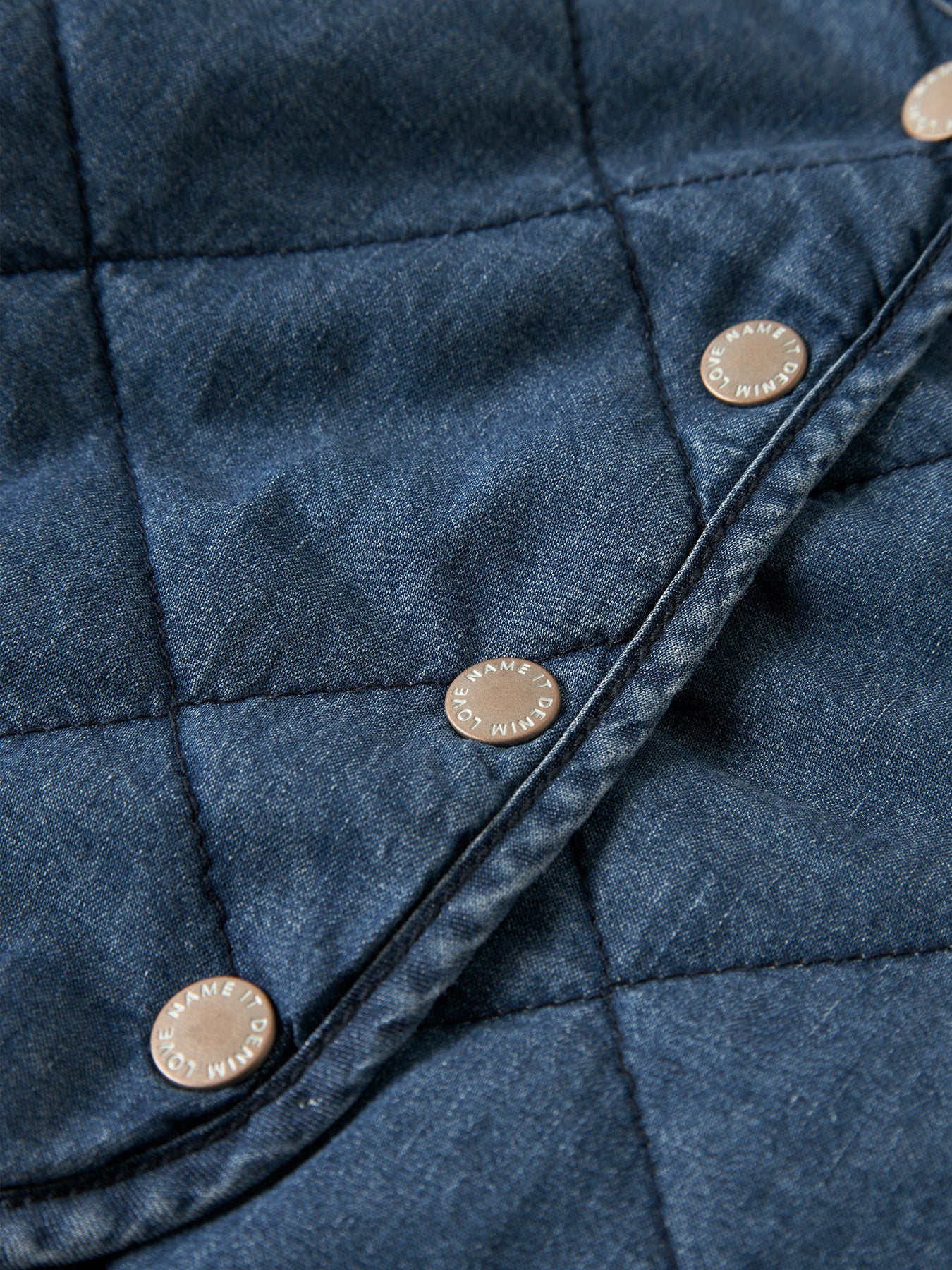 Kids’ Juliette Quilted Denim Jacket Blue
