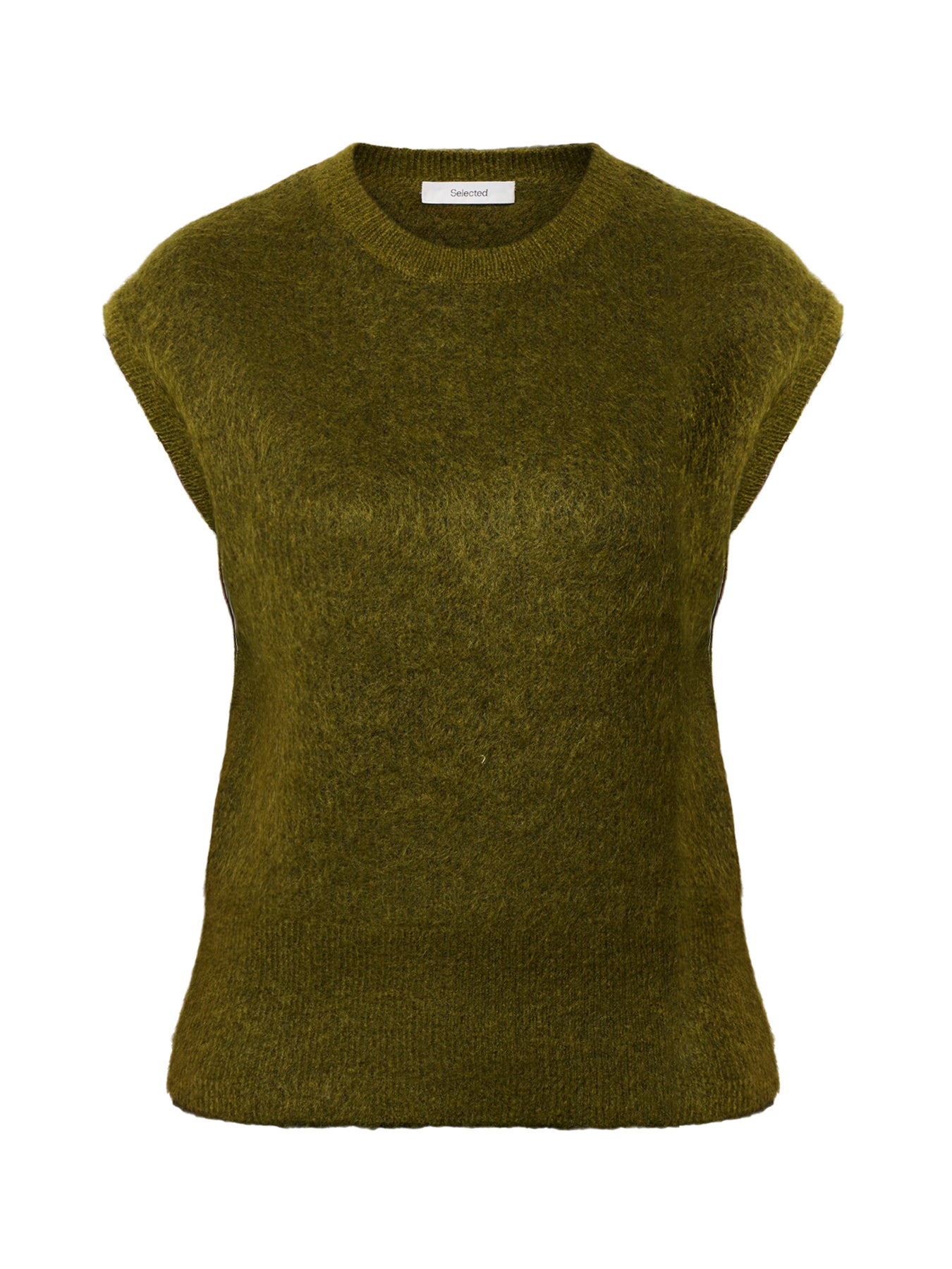 Mohair Knit Vest Green