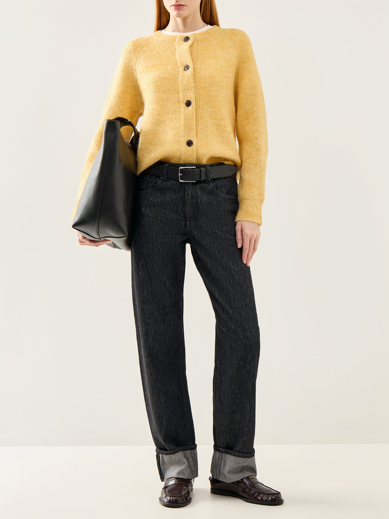 Lulu Long Sleeve Knit Short Cardigan Yellow