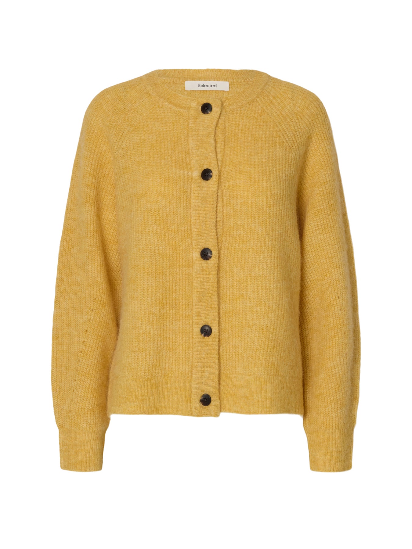 Lulu Long Sleeve Knit Short Cardigan Yellow