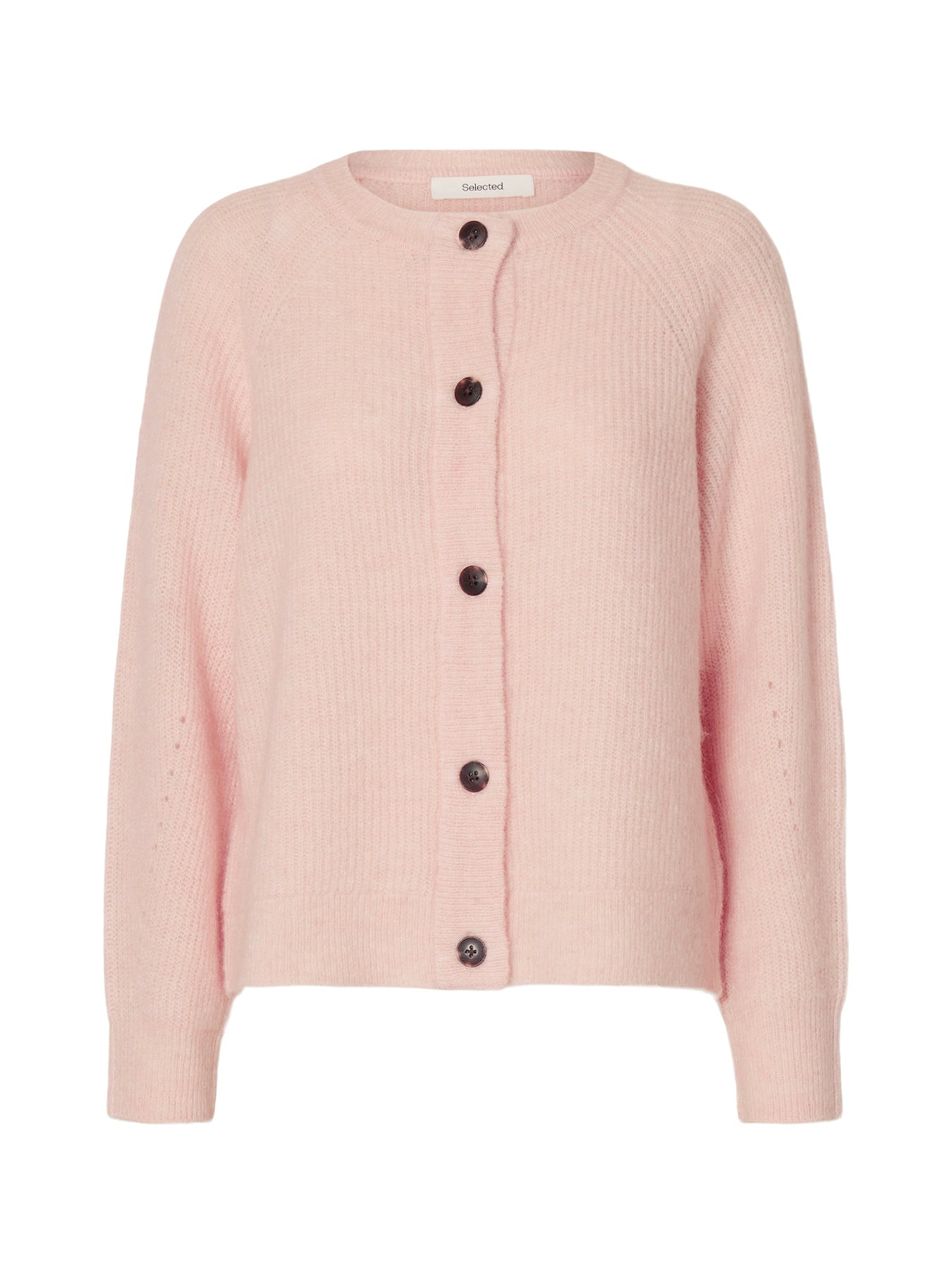 Lulu Long Sleeve Knit Short Cardigan Pink