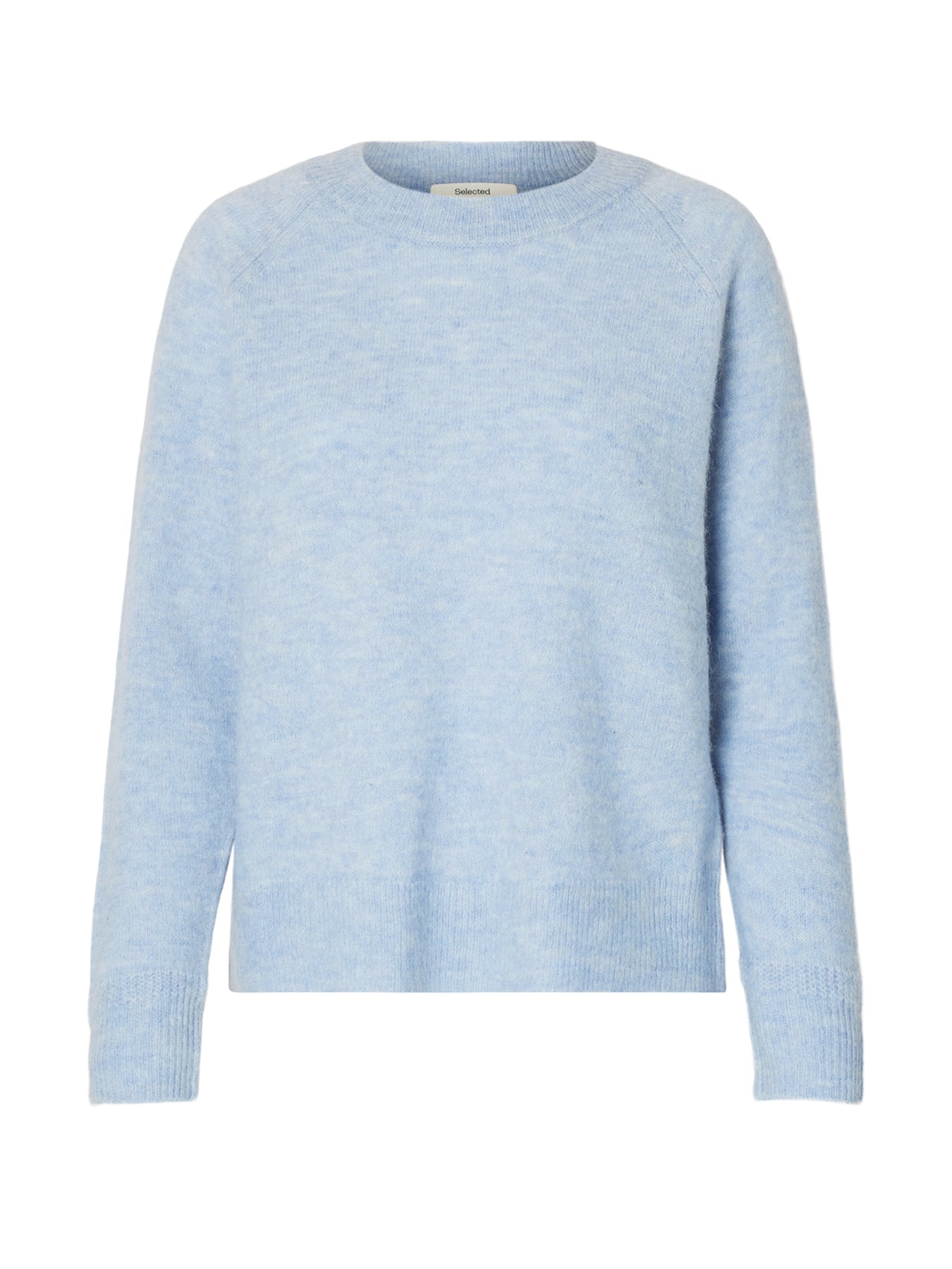 Lulu Long Sleeve Knit O-Neck Blue