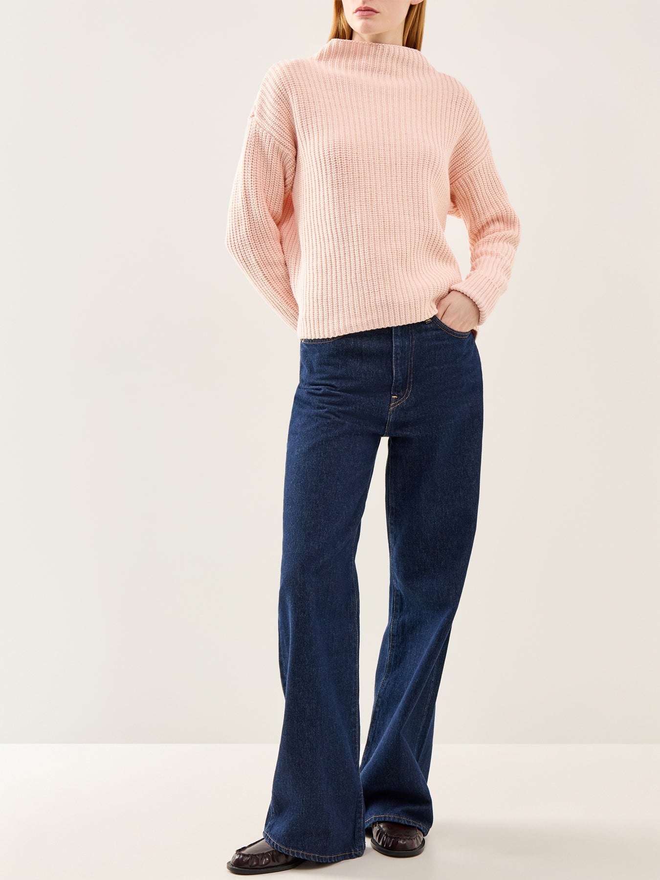 Selma Long Sleeve Knit Pullover Pink